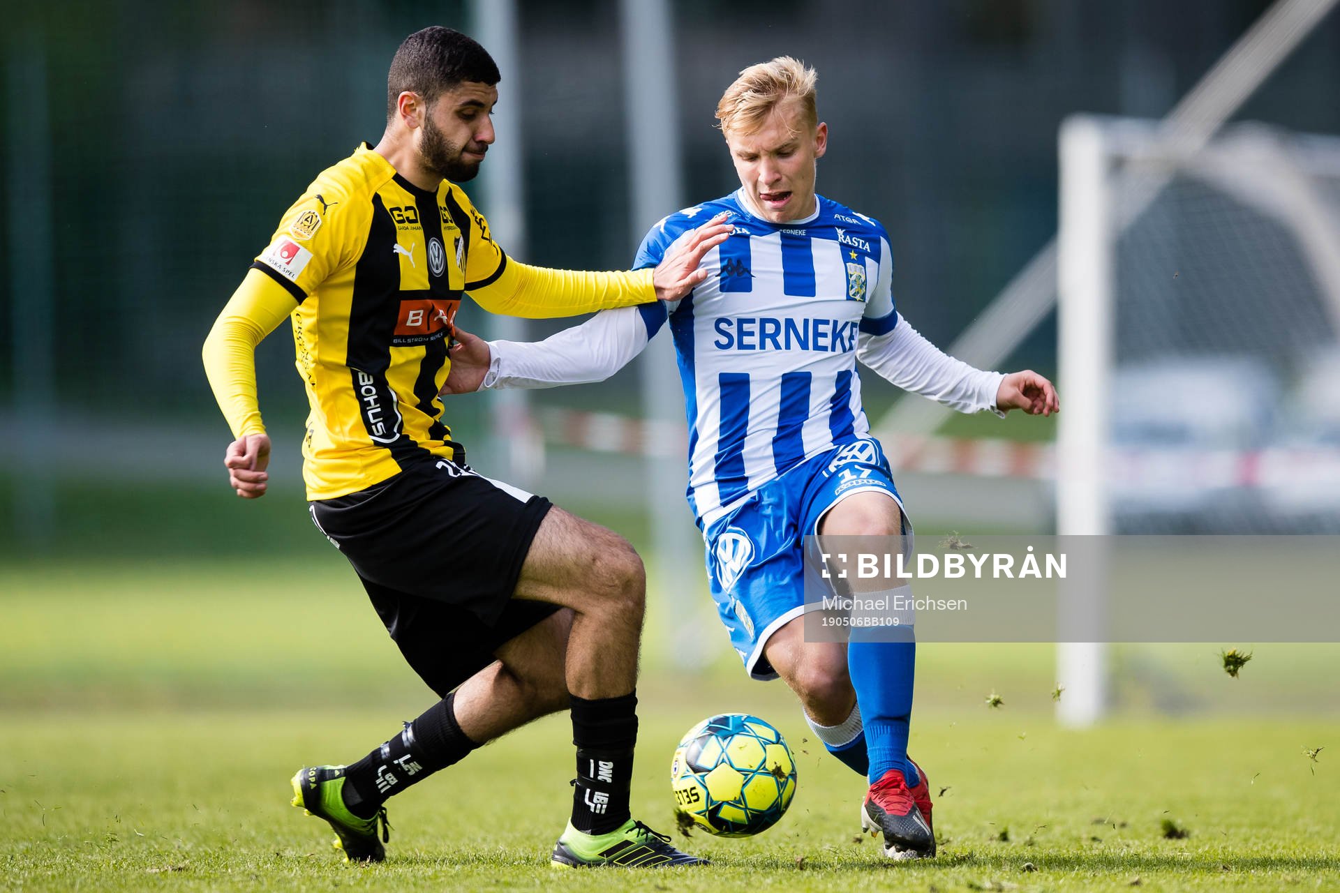 Häckens Aiham Ousou och IFK Göteborgs Edvin Dahlqvist