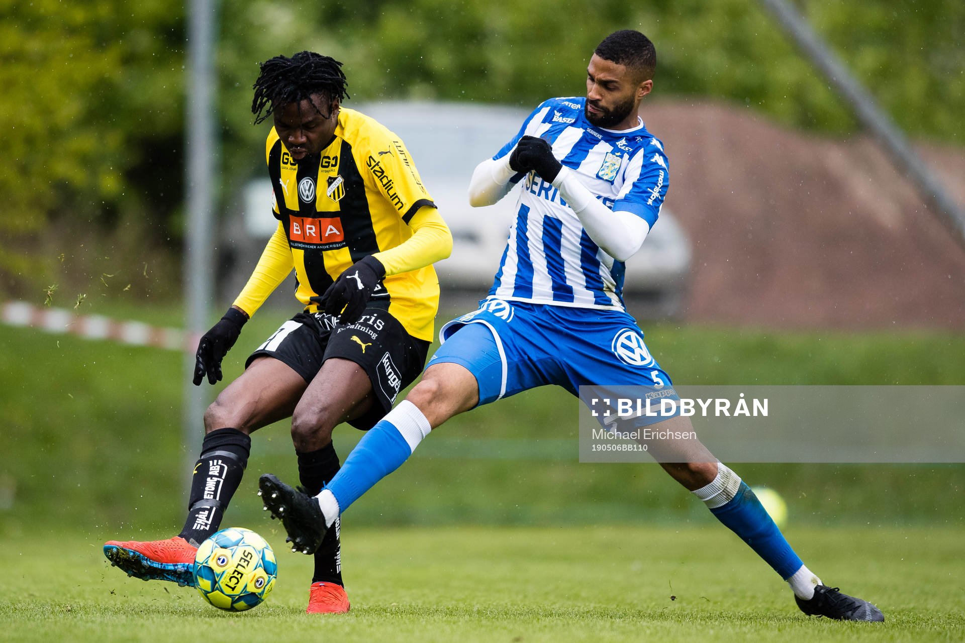 Häckens Kwame Kizito och IFK Göteborgs Kristopher Da Graca