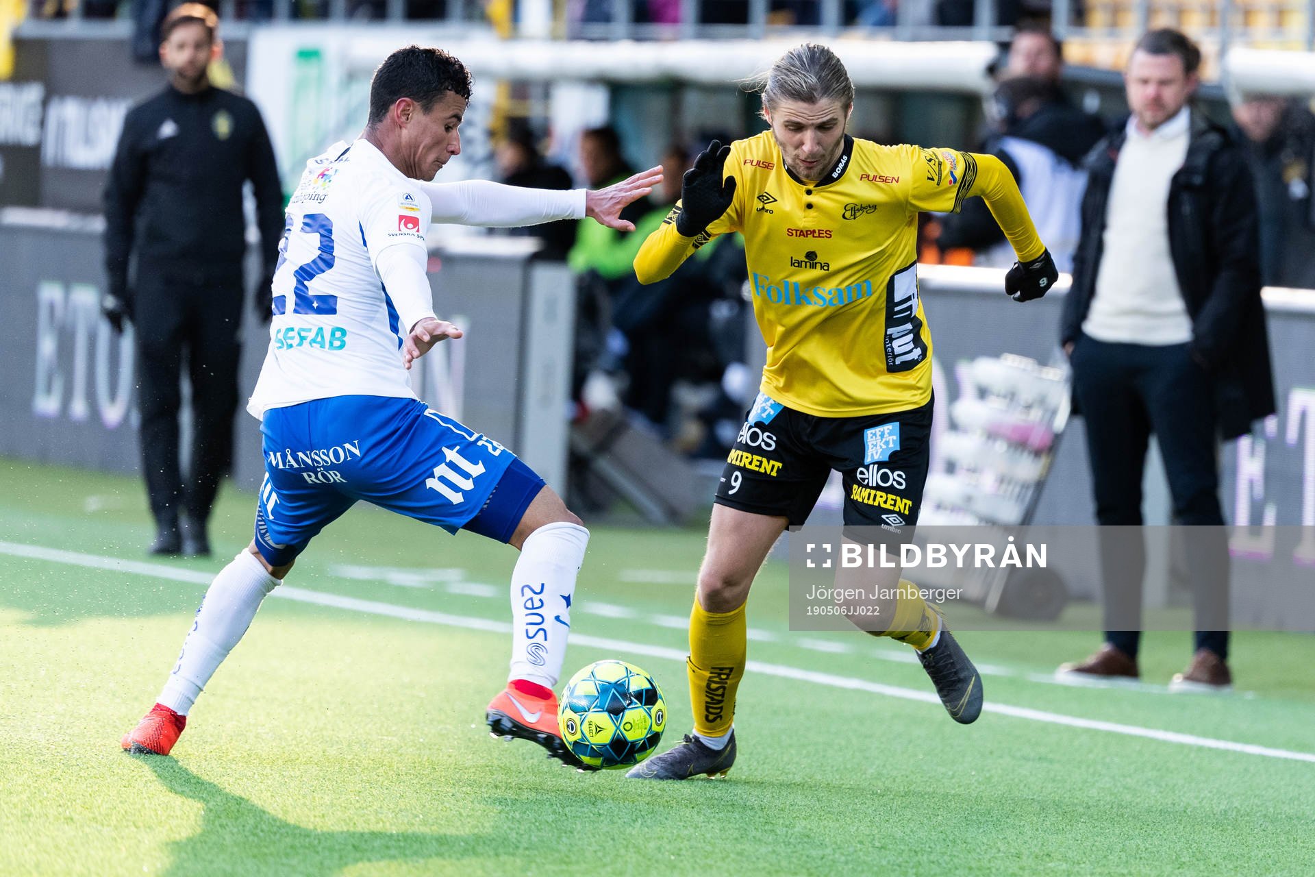 Elfsborgs Pawel Cibicki och IFK Norrköpings Ian Smith