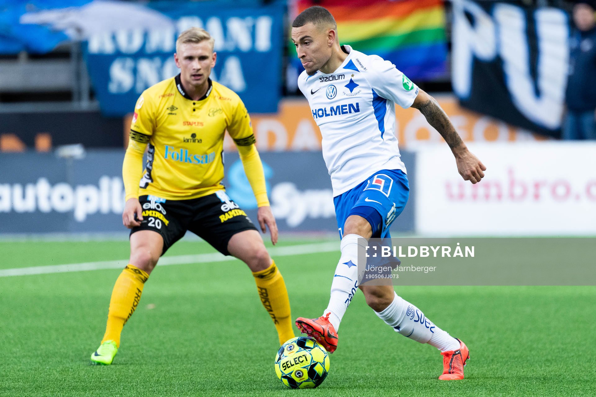 IFK Norrköpings Jordan Larsson och Elfsborgs Simon Strand