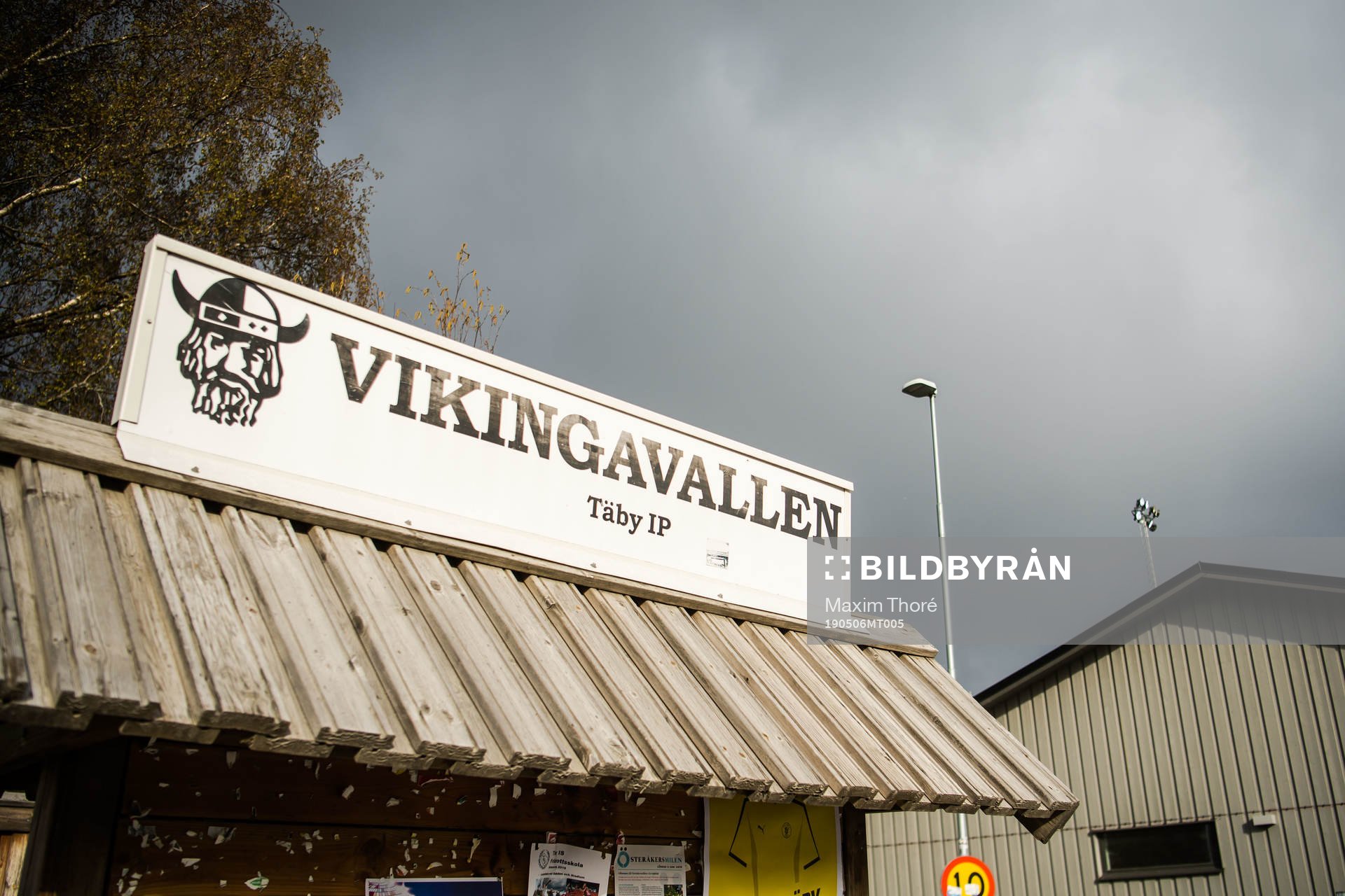 Skylt på Vikingavallen