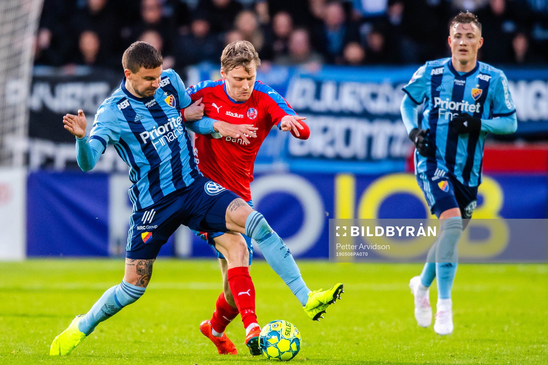 Djurgårdens Erik Berg och Helsingborgs Andri Bjarnason