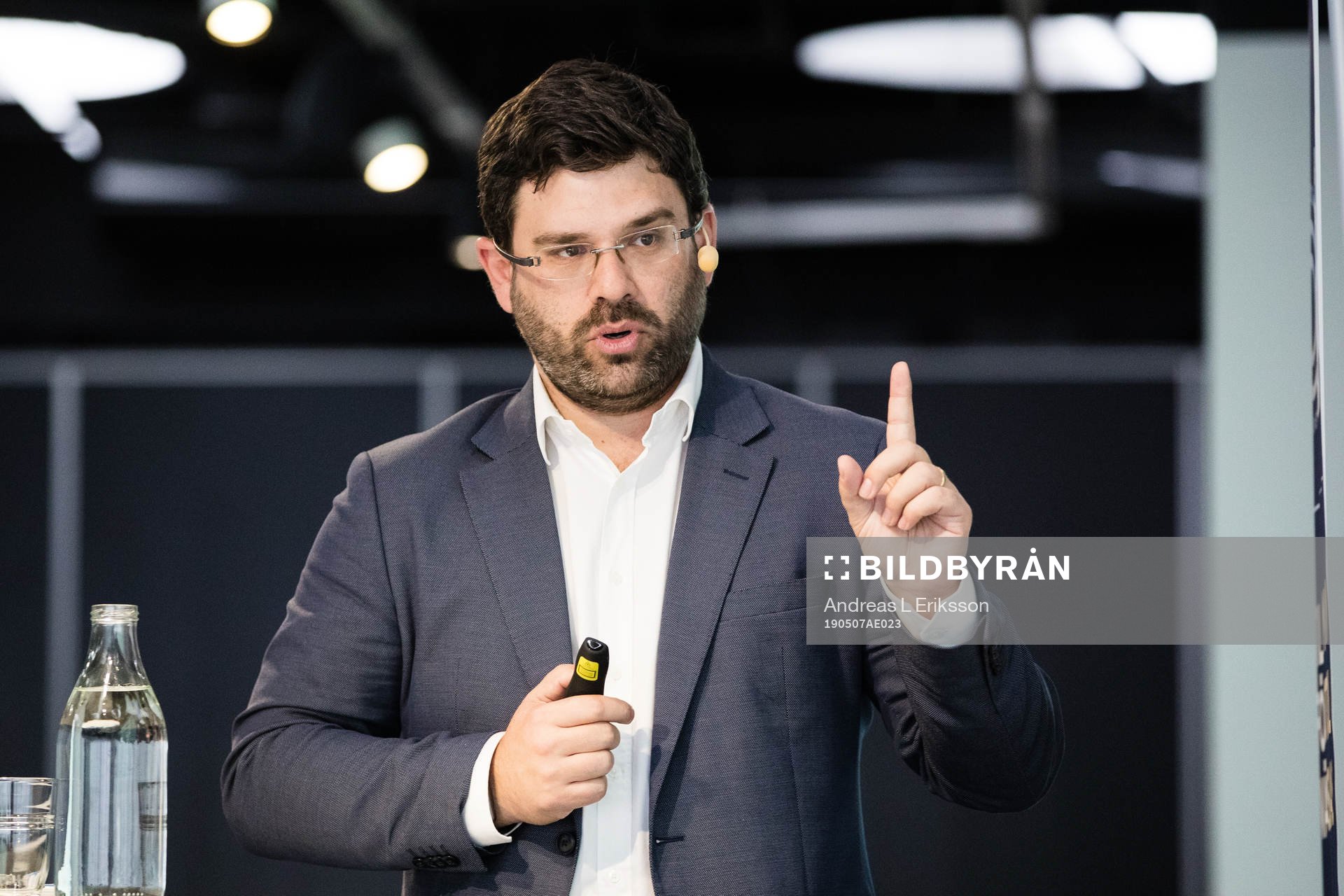 Pedro Malabia, director of women’s football at La Liga, under konferensen Avspark! Tillsammans för fotboll i världsklass anordnad av Elitfotboll Dam den 7 maj 2019 i Stockholm.
