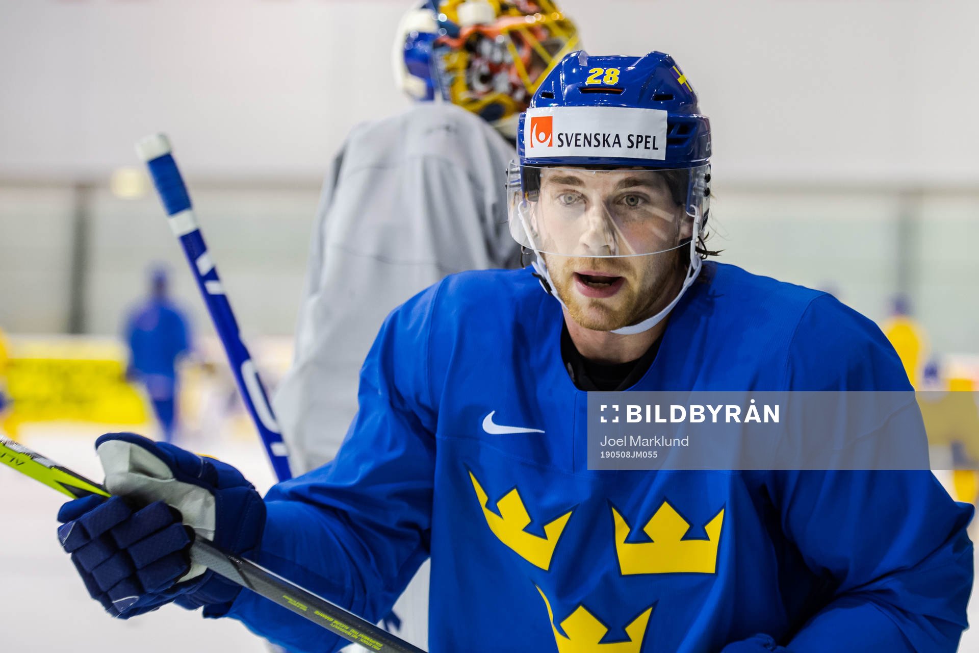 Elias Lindholm of Sweden at a practice session