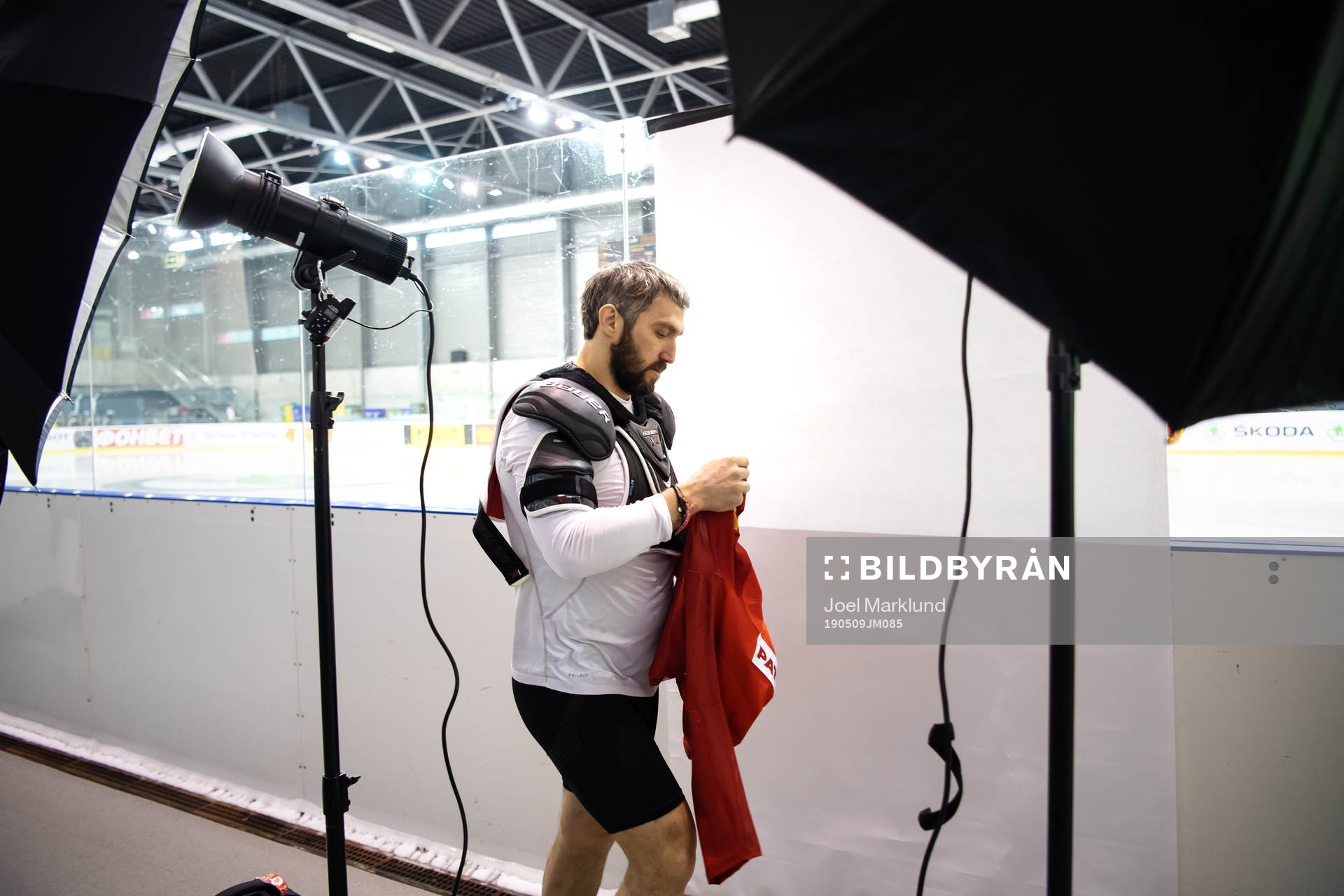 Alexander Ovechkin of Russia at an official portrait session