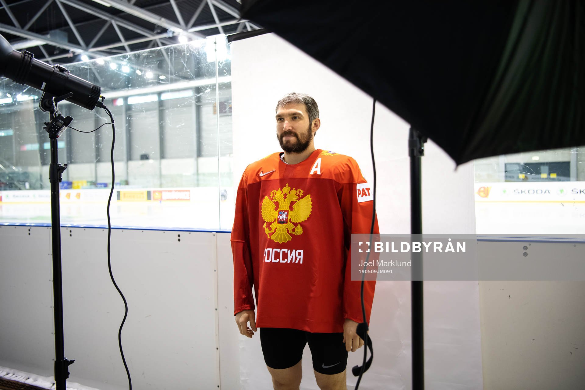 Alexander Ovechkin of Russia at an official portrait session