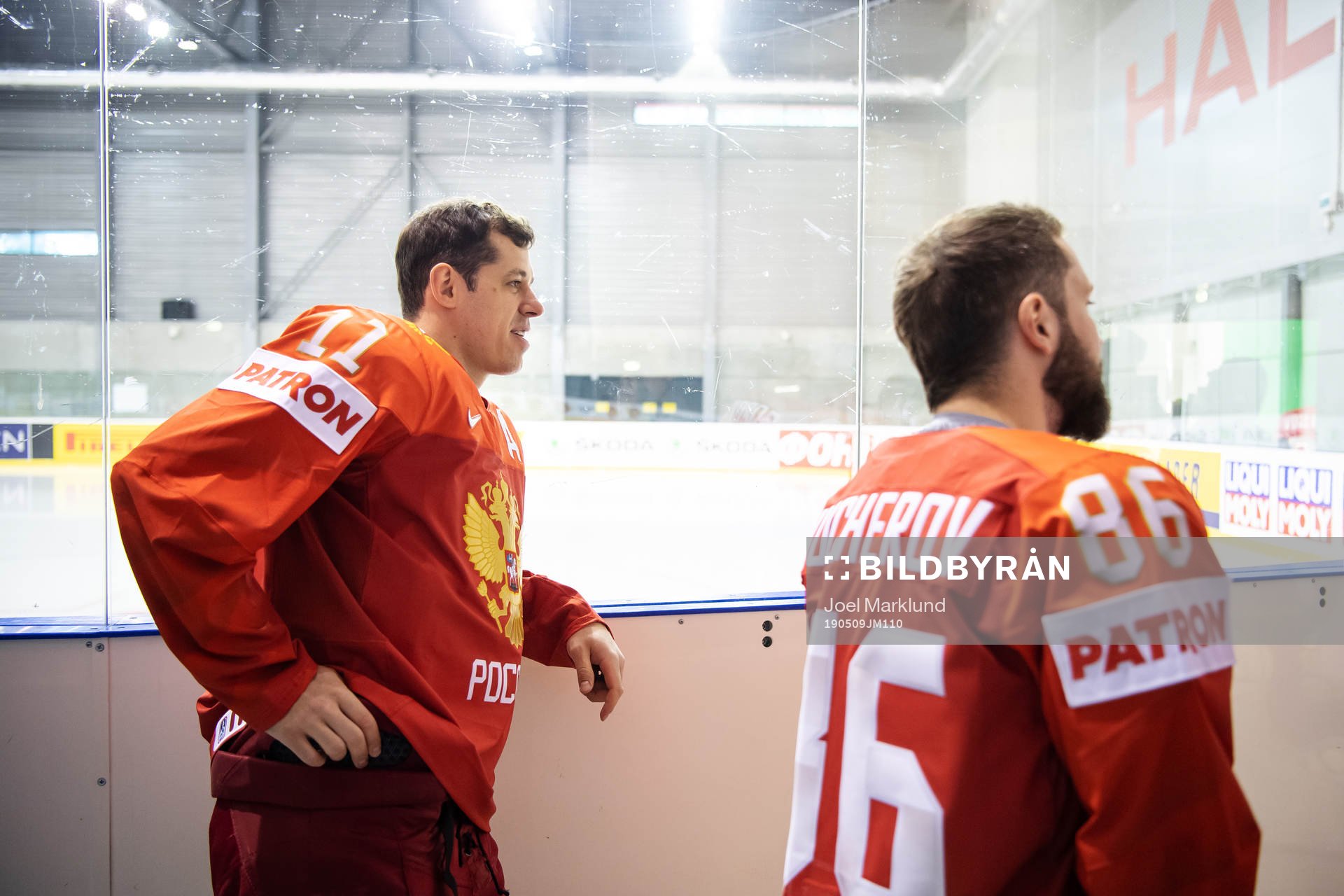 Evgeni Malkin of Russia at an official portrait session
