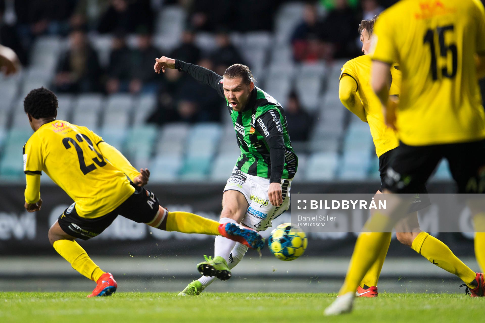 GAIS Karl Bohm under fotbollsmatchen i Superettan mellan Gais och Frej den 10 maj i Göteborg.