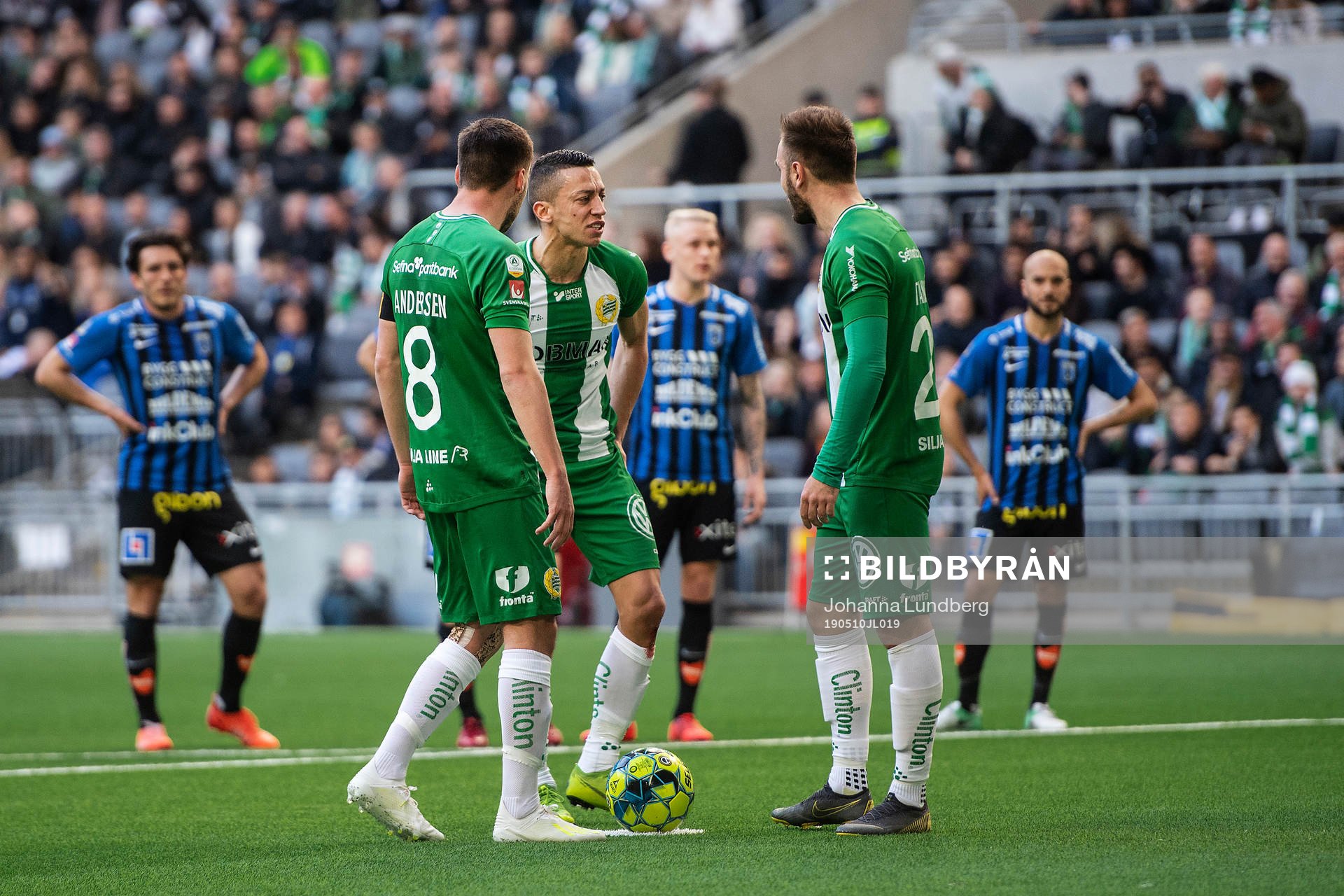 Hammarbys Jeppe Andersen, Nikola Djurdjic och Nikola