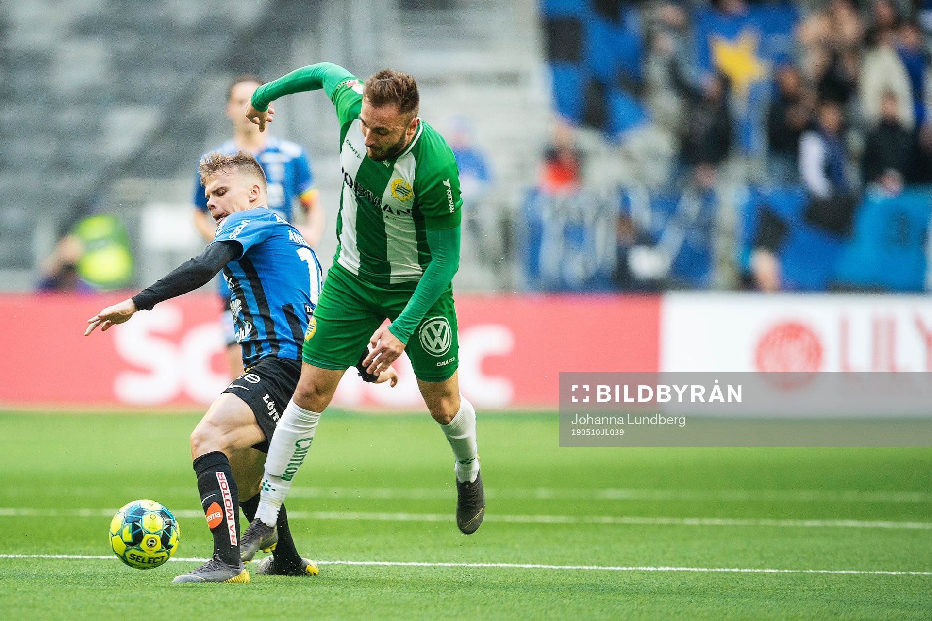 Sirius Elias Andersson och Hammarbys Muamer Tankovic