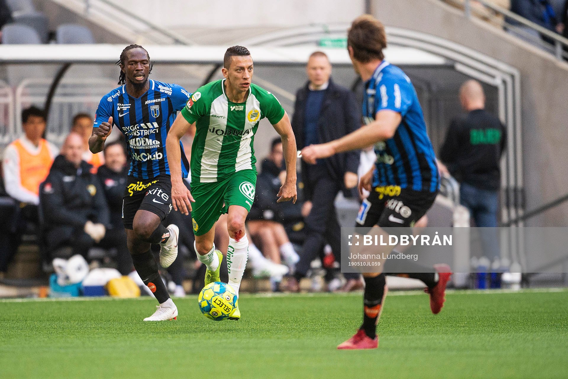 Sirius Kebba Ceesay och Hammarbys Nikola Djurdjic
