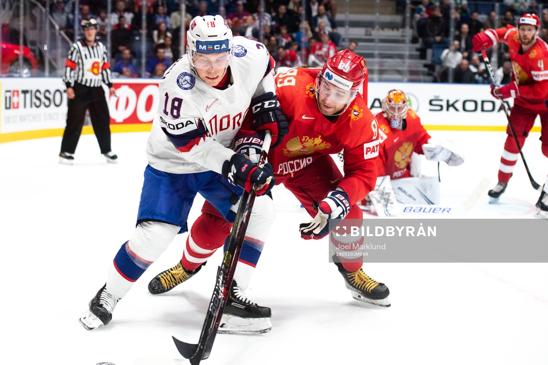 Tobias Lindström of Norway and Nikita Nesterov of Russia
