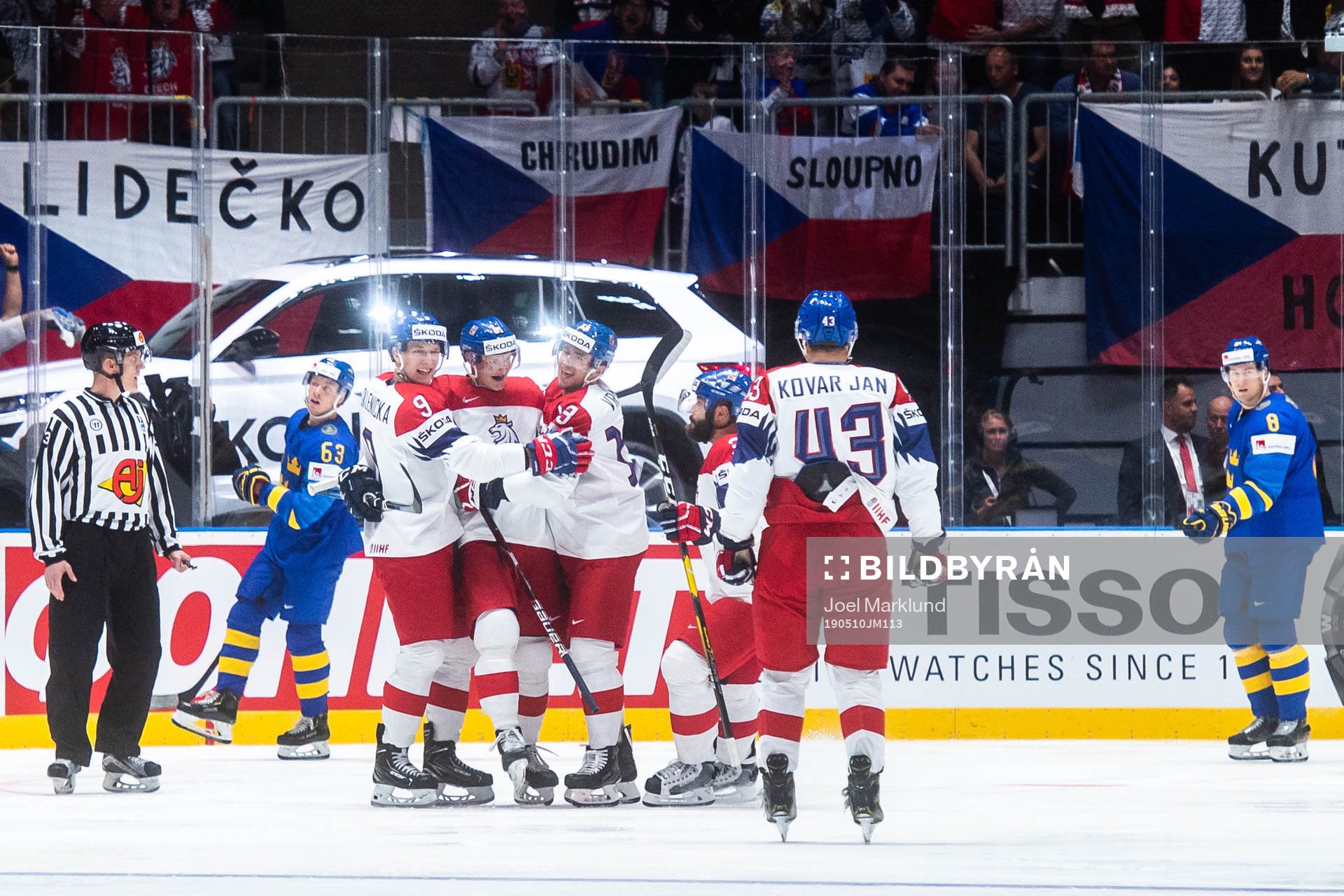 David Sklenicka , Dominik Kubalik and Jakub Vrana of Czech