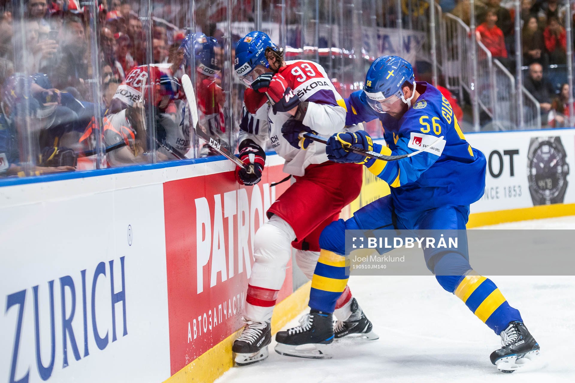 Jakub Voracek of Czech Republic in action with Erik