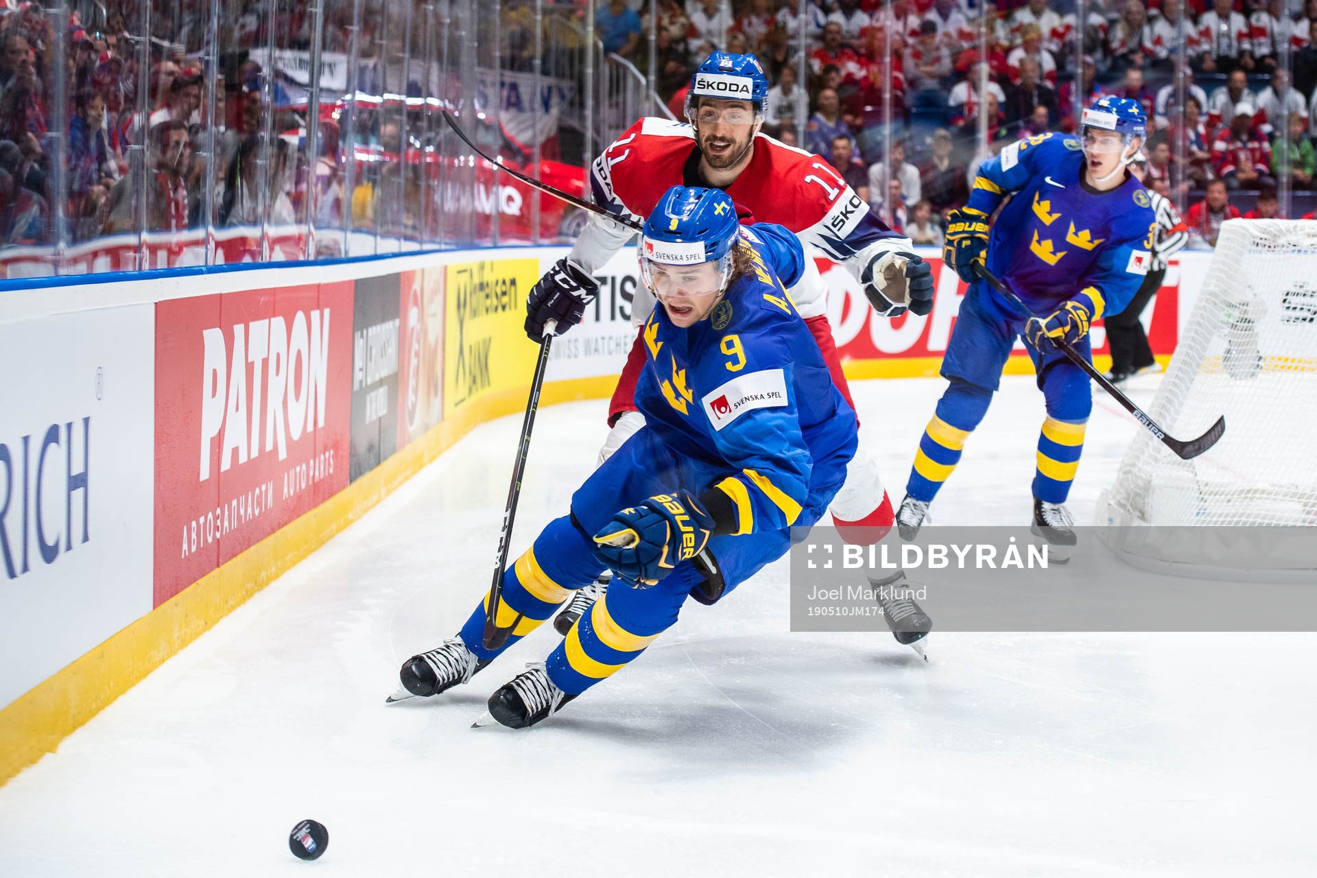 Adrian Kempe of Sweden and Michal Moravcik of Czech Republic