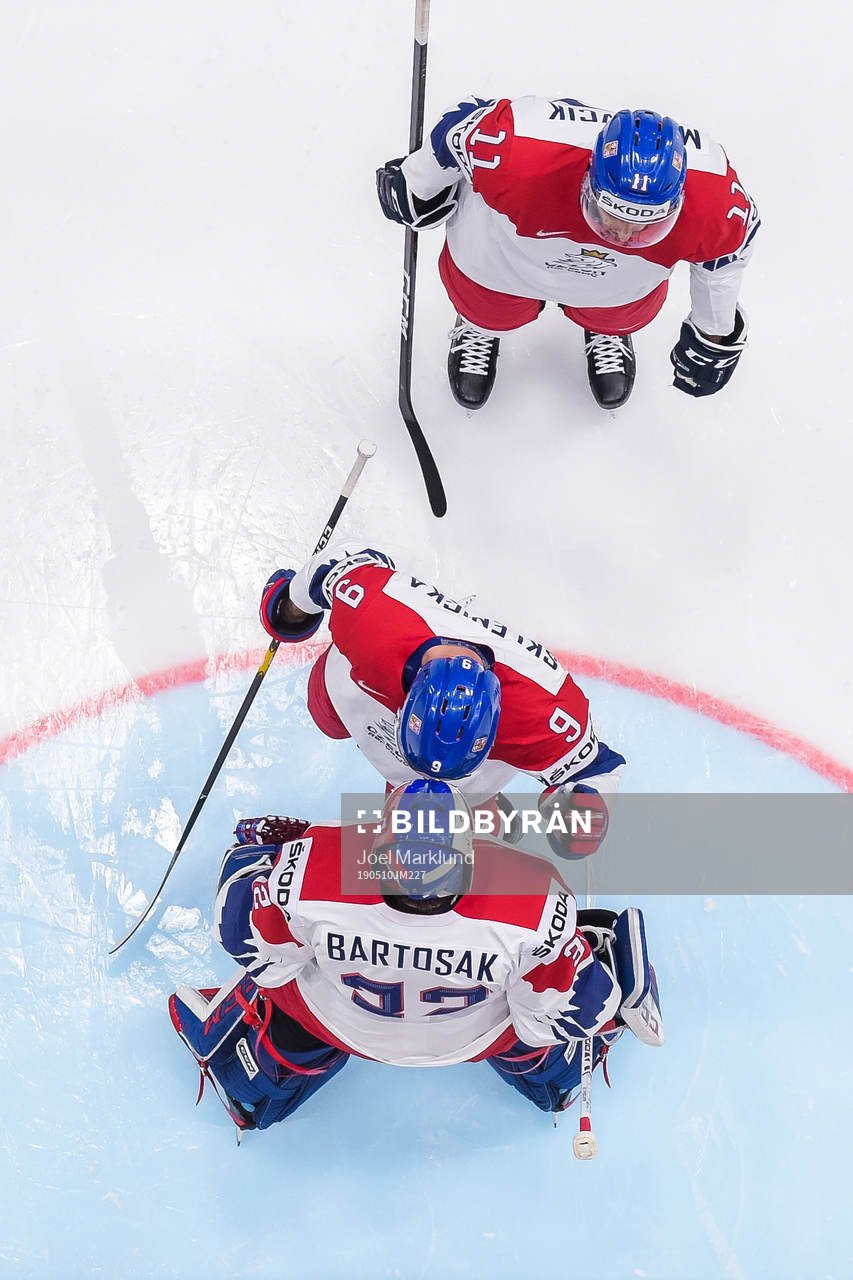 Michal Moravcik , David Sklenicka and goaltender Patrik