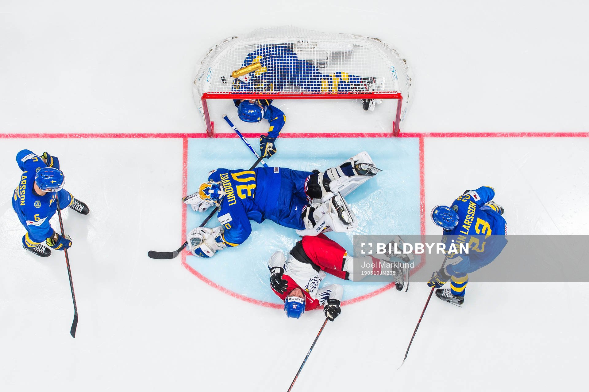Michael Frolik of Czech Republic, not pictured, scores the