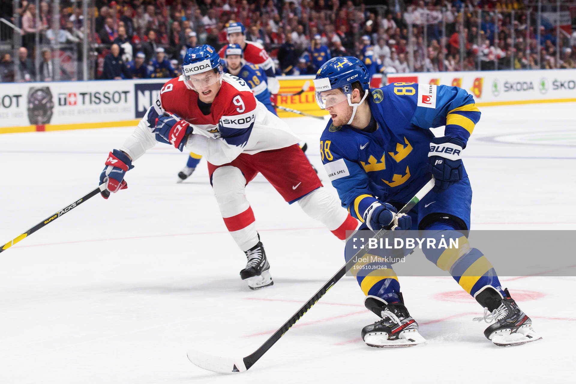 David Sklenicka of Czech Republic and William Nylander of