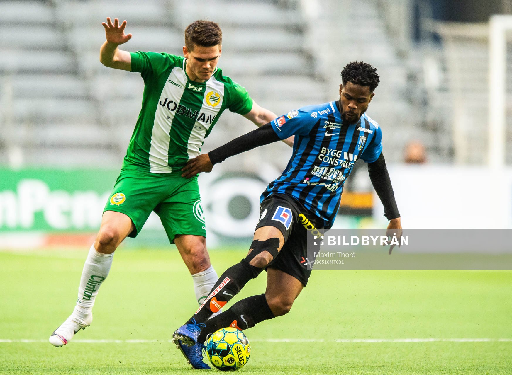 Hammarbys Vidar Örn Kjartansson och Sirius Abdul Razak