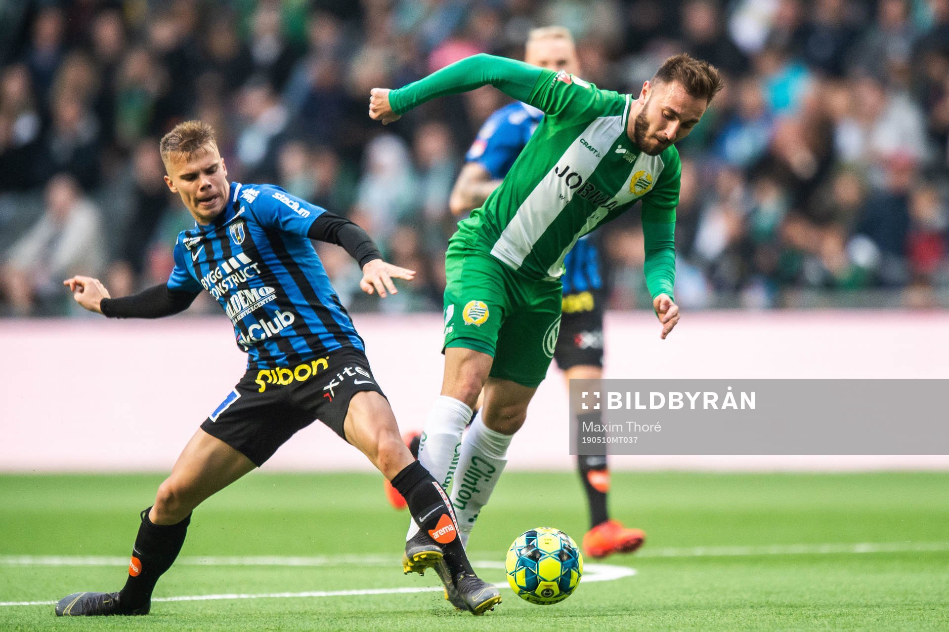 Hammarbys Muamer Tankovic och Sirius Elias Andersson