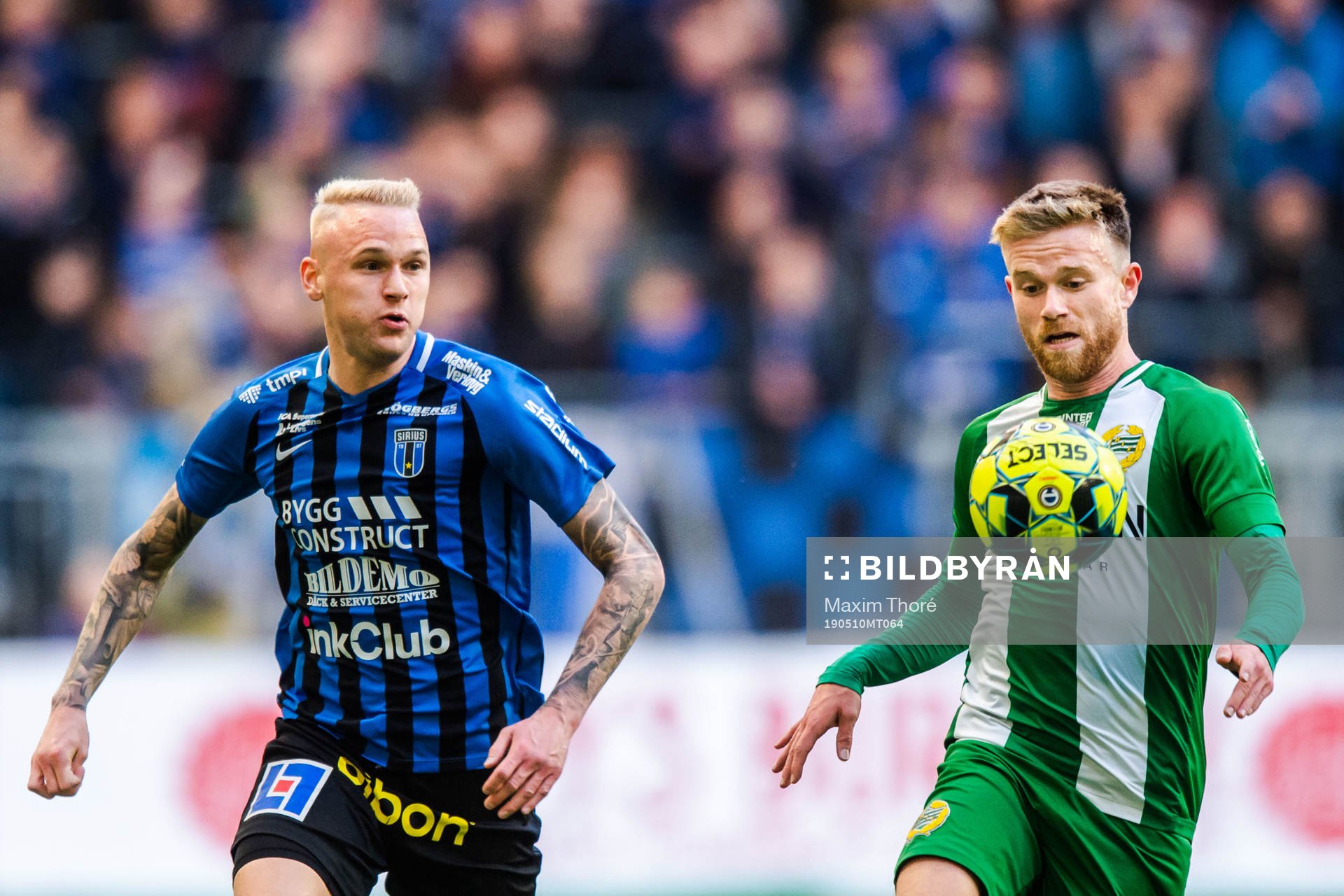 Sirius Adam Ståhl och Hammarbys Dennis Widgren