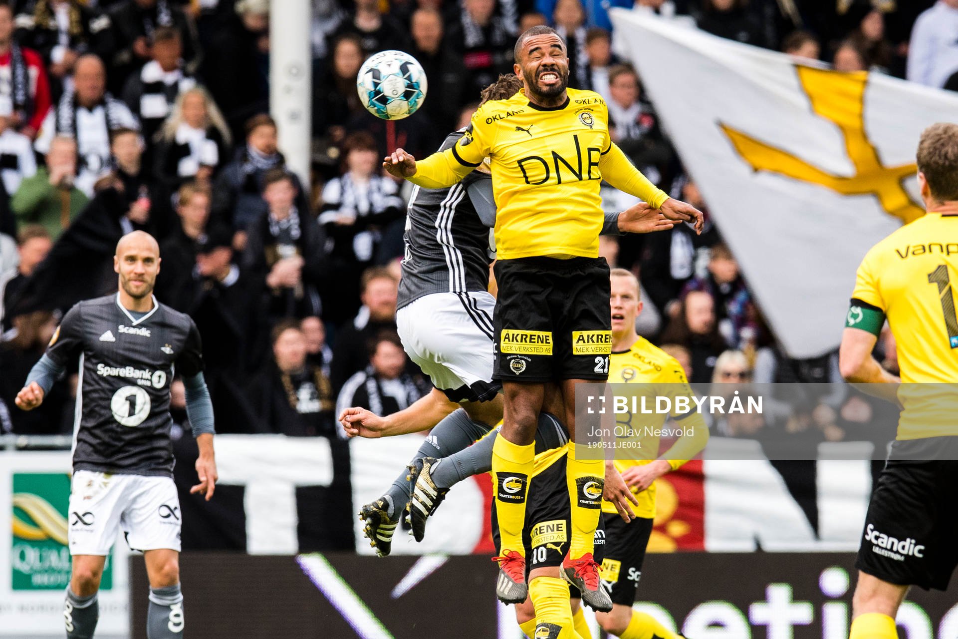 Alex Dyer of Lillestrøm  during the Eliteserien match between Lillestrøm and Rosenborg on May 11, 2019 in Lillestrøm.
