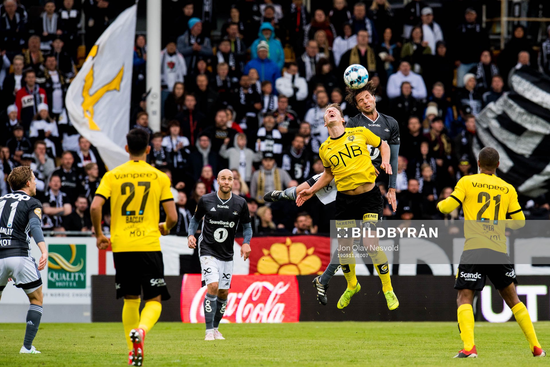 Thomas Lehne Olsen of Lillestrøm and Marius Lundemo of