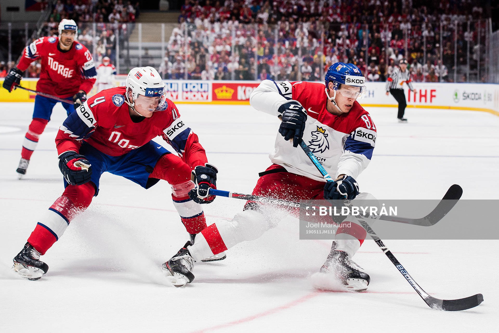 Johannes Johannesen of Norway and Dominik Kubalik of Czech