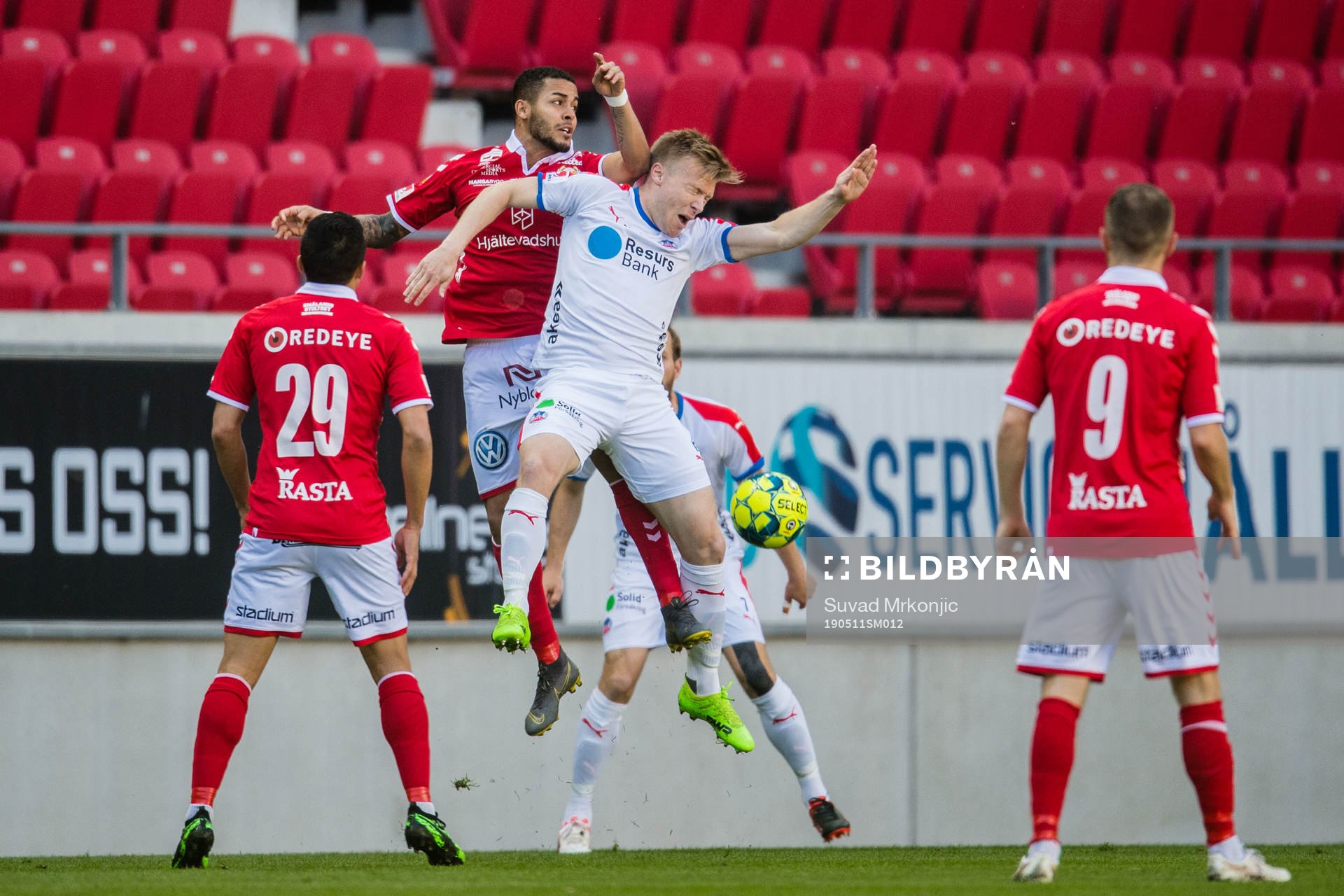 Kalmars Emaxwell Souza de Lima och Helsingborgs Andreas