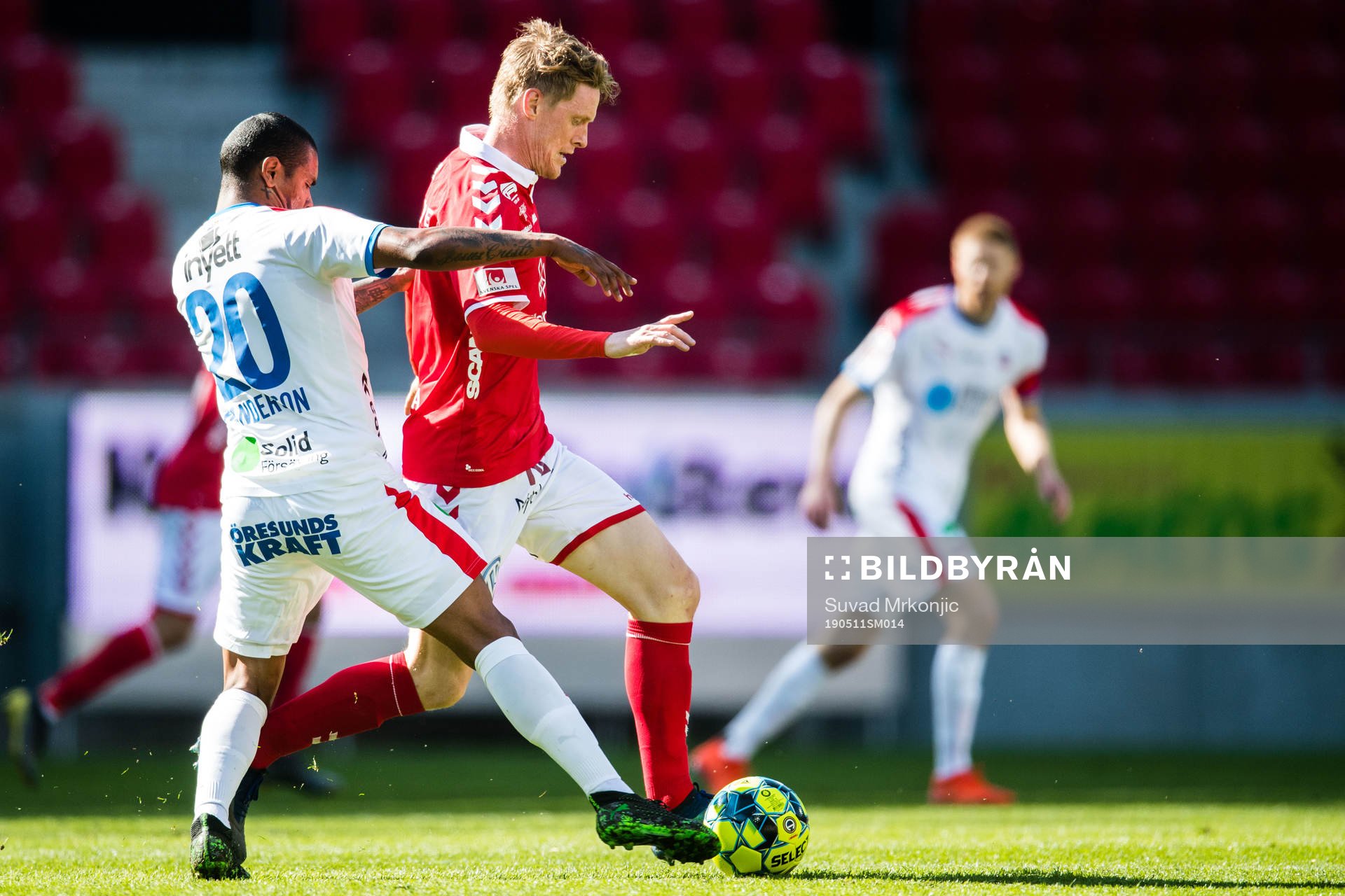 Kalmars Rasmus Elm och Helsingborgs Wanderson do Carmo