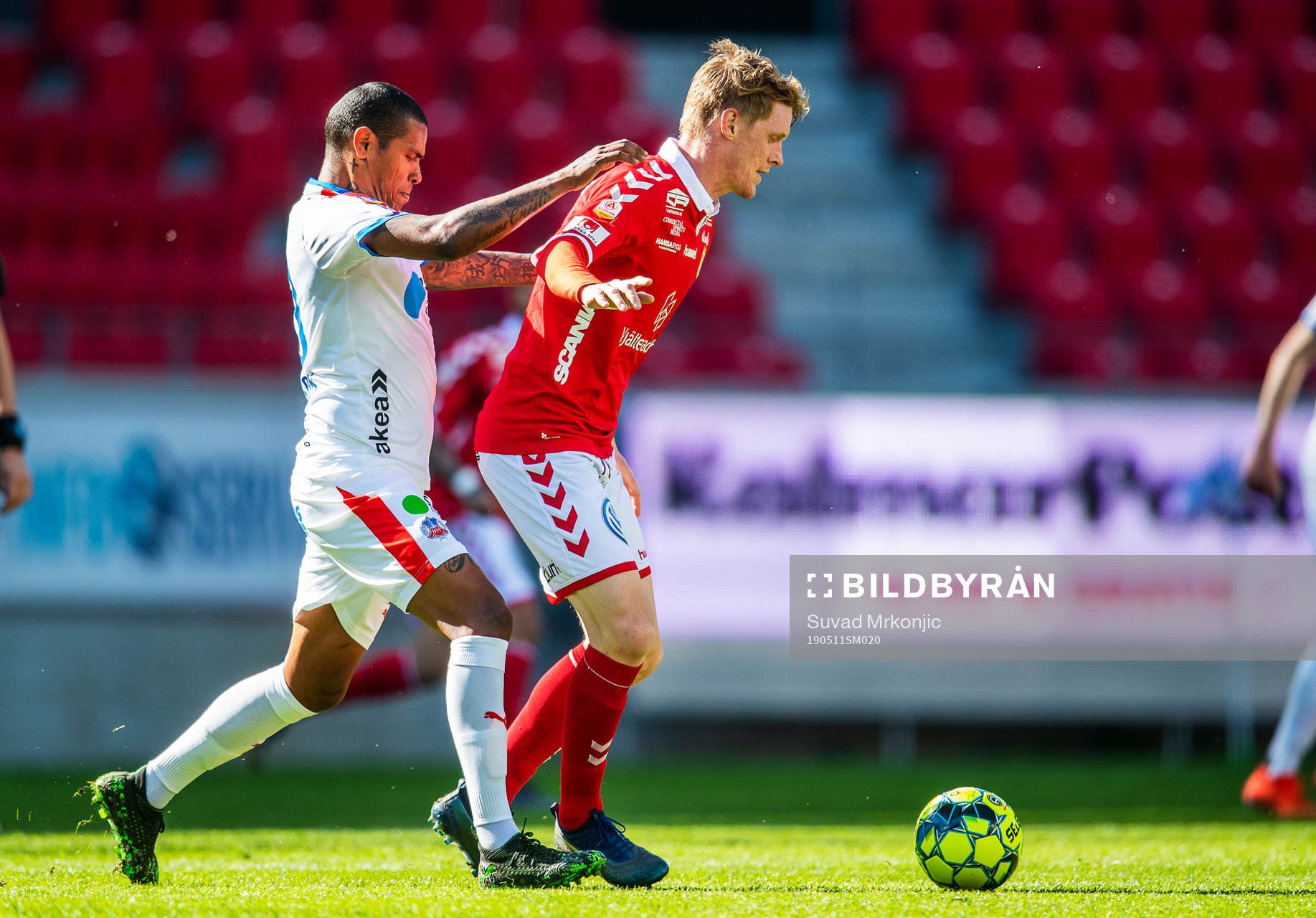 Kalmars Rasmus Elm och Helsingborgs Wanderson do Carmo
