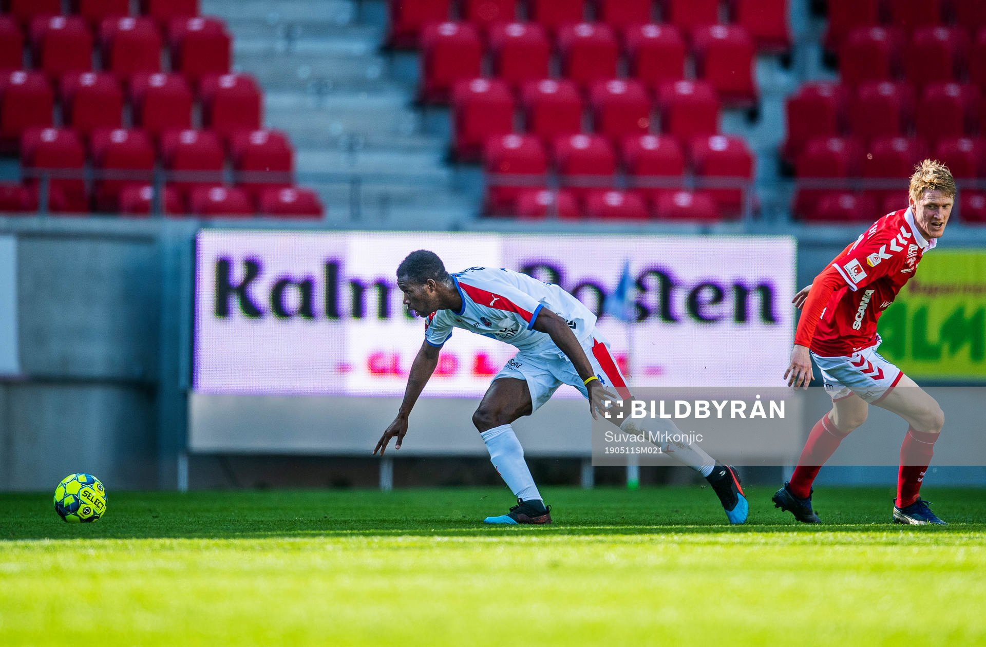 Kalmars Rasmus Elm och Helsingborgs Mohammed Abubakari