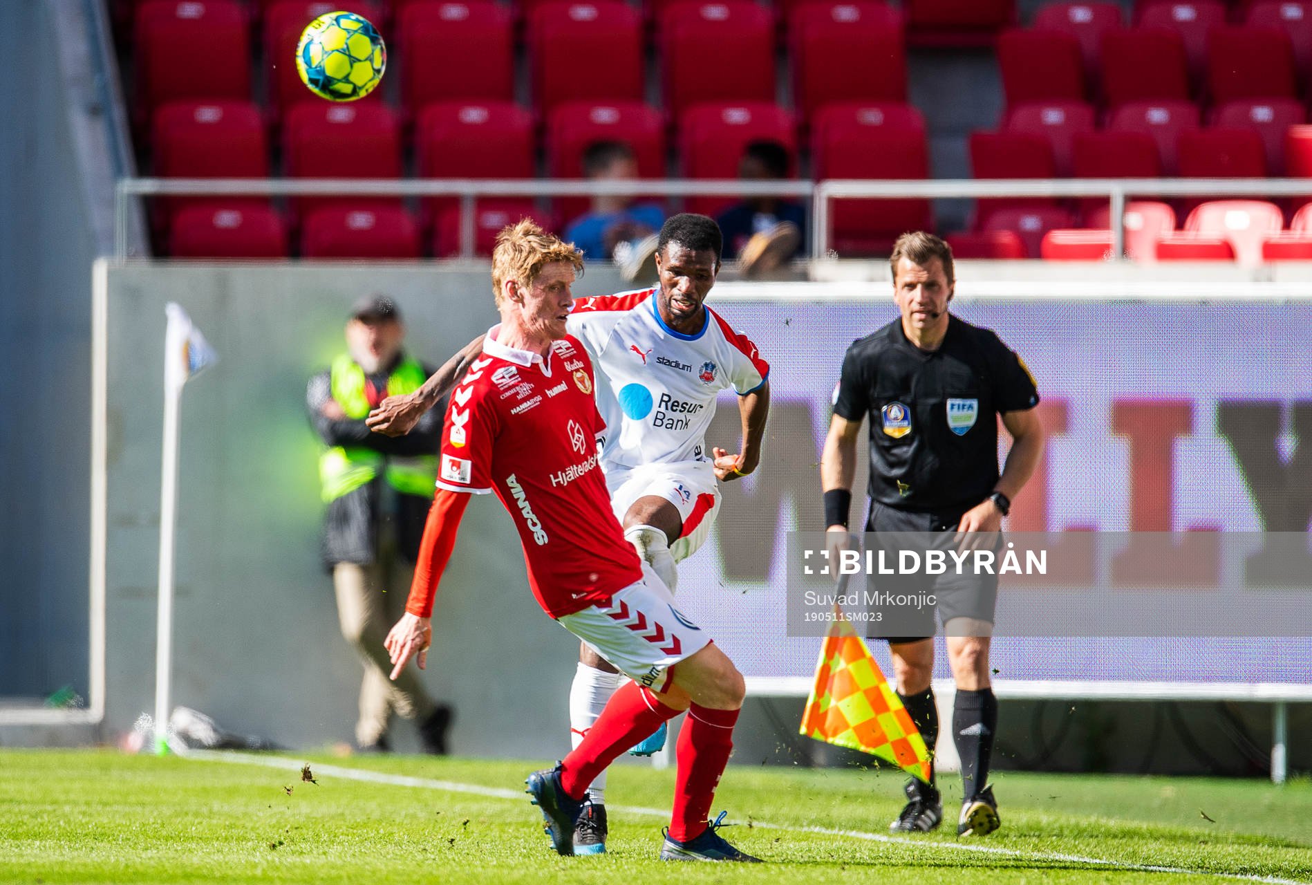 Kalmars Rasmus Elm och Helsingborgs Mohammed Abubakari