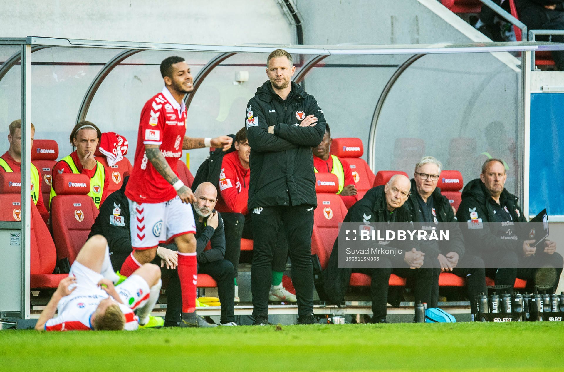 Kalmars tränare Magnus Pehrsson och Emaxwell Souza de Lima