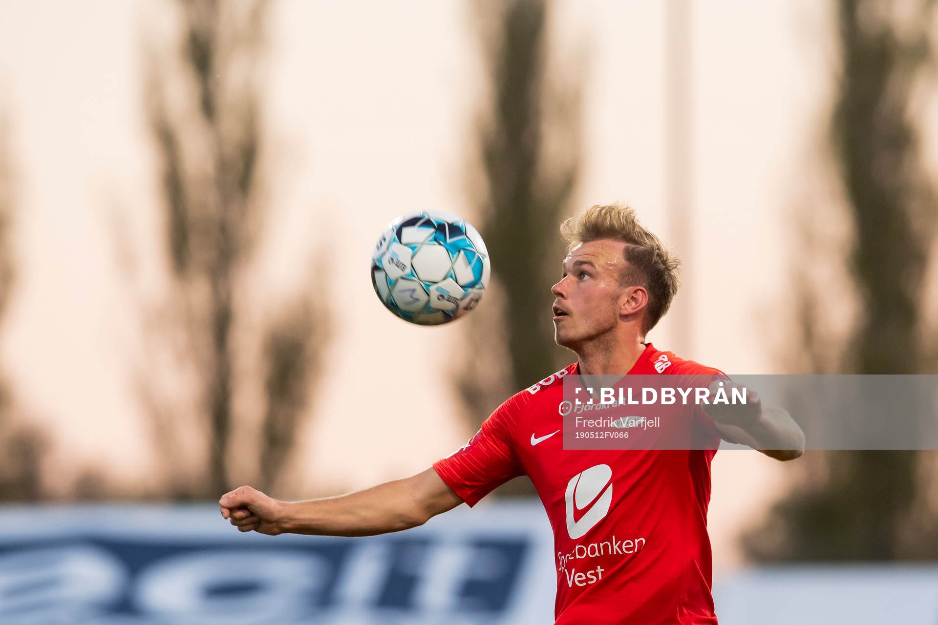 Petter Dahle Strand of Brann during the Eliteserien match between Stabæk and Brann on May 12, 2019 in Bekkestua. 