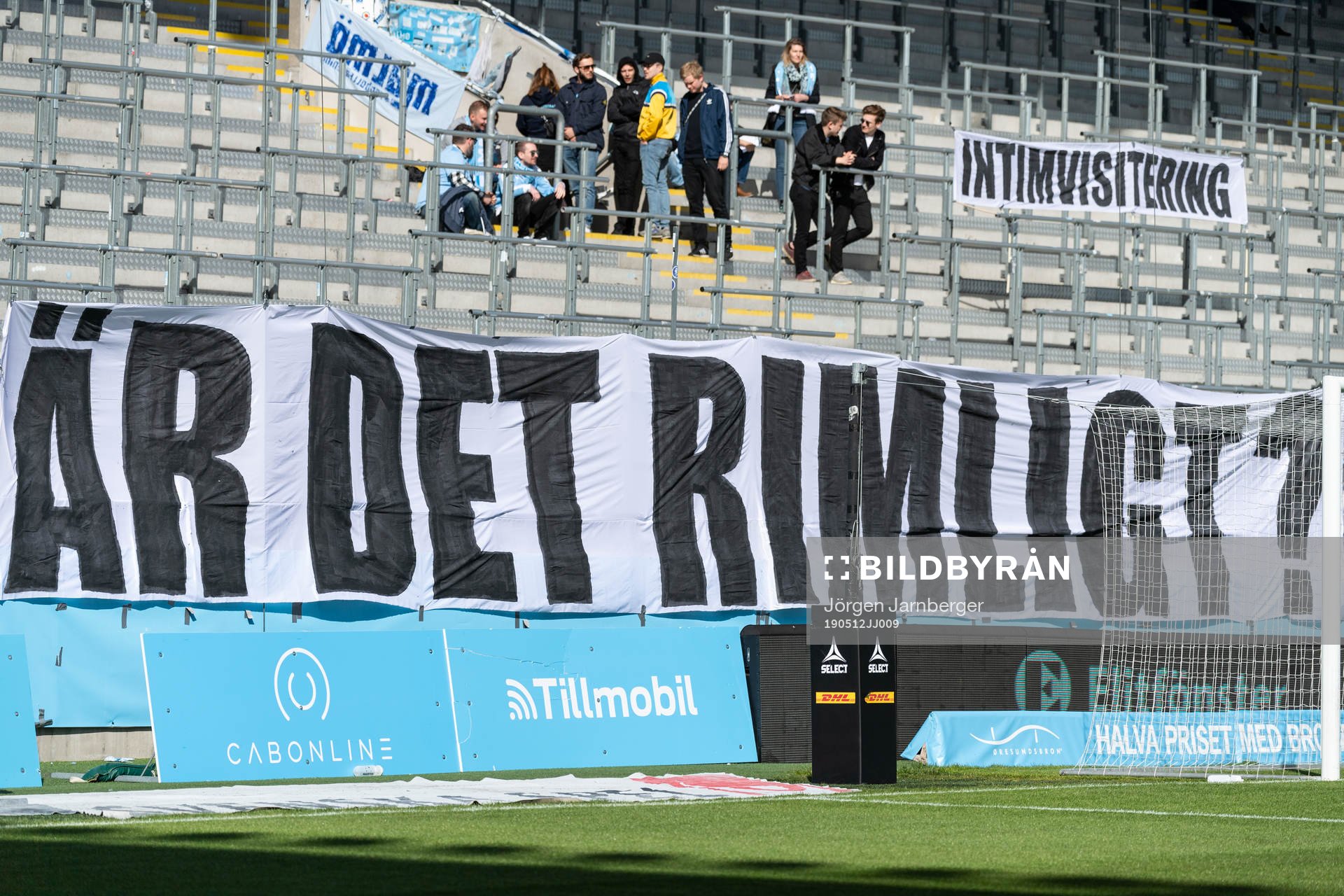 Banderoll på Malmö FFs supportrarnas läktare