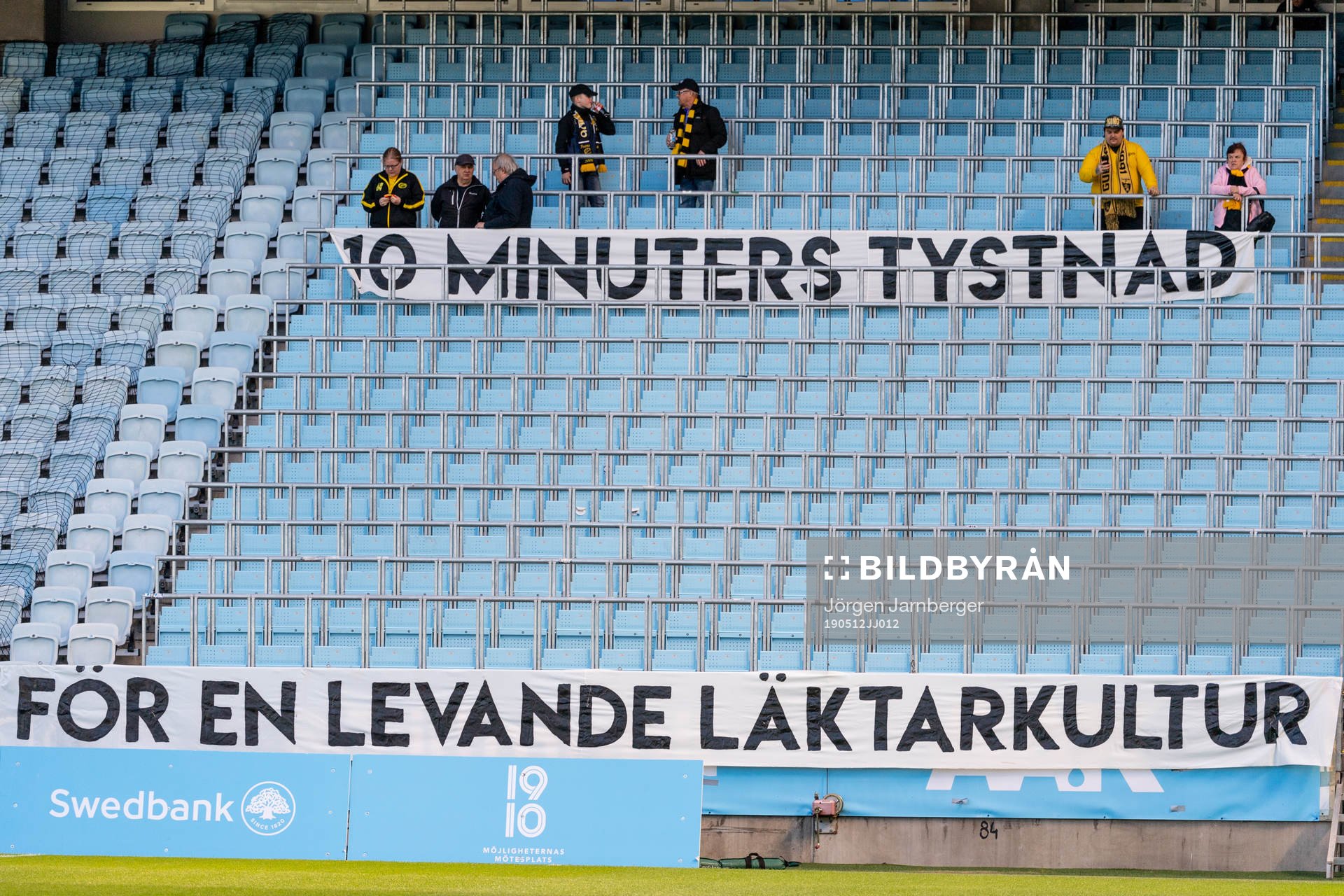 Banderoller på Elfsborgs supporterläktare
