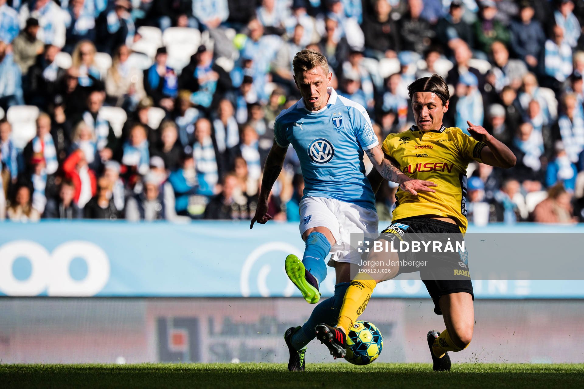 Malmö FFs Sören Rieks och Elfsborgs Jonathan Leviunder