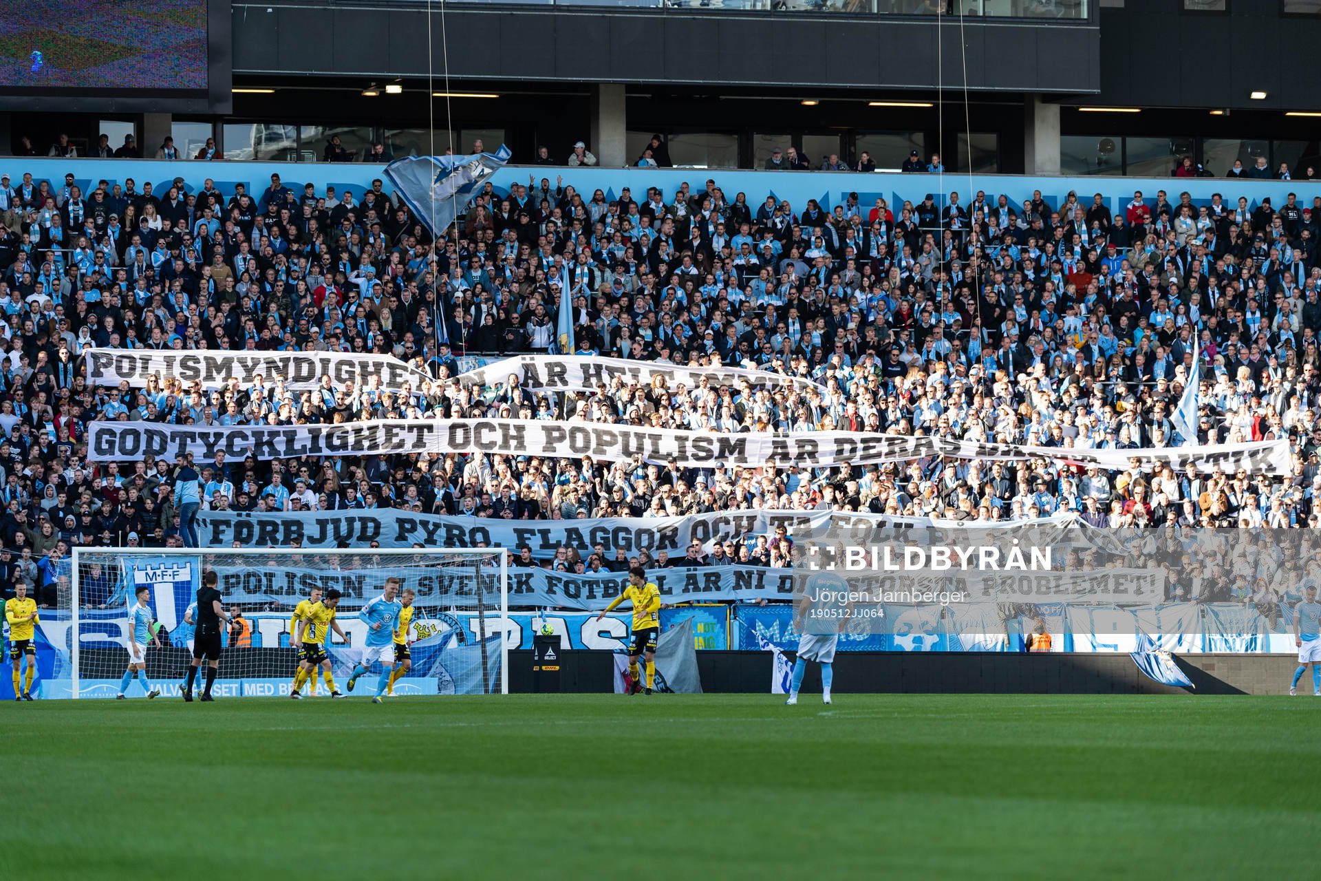 Banderoll hos Malmö FFs supportrar