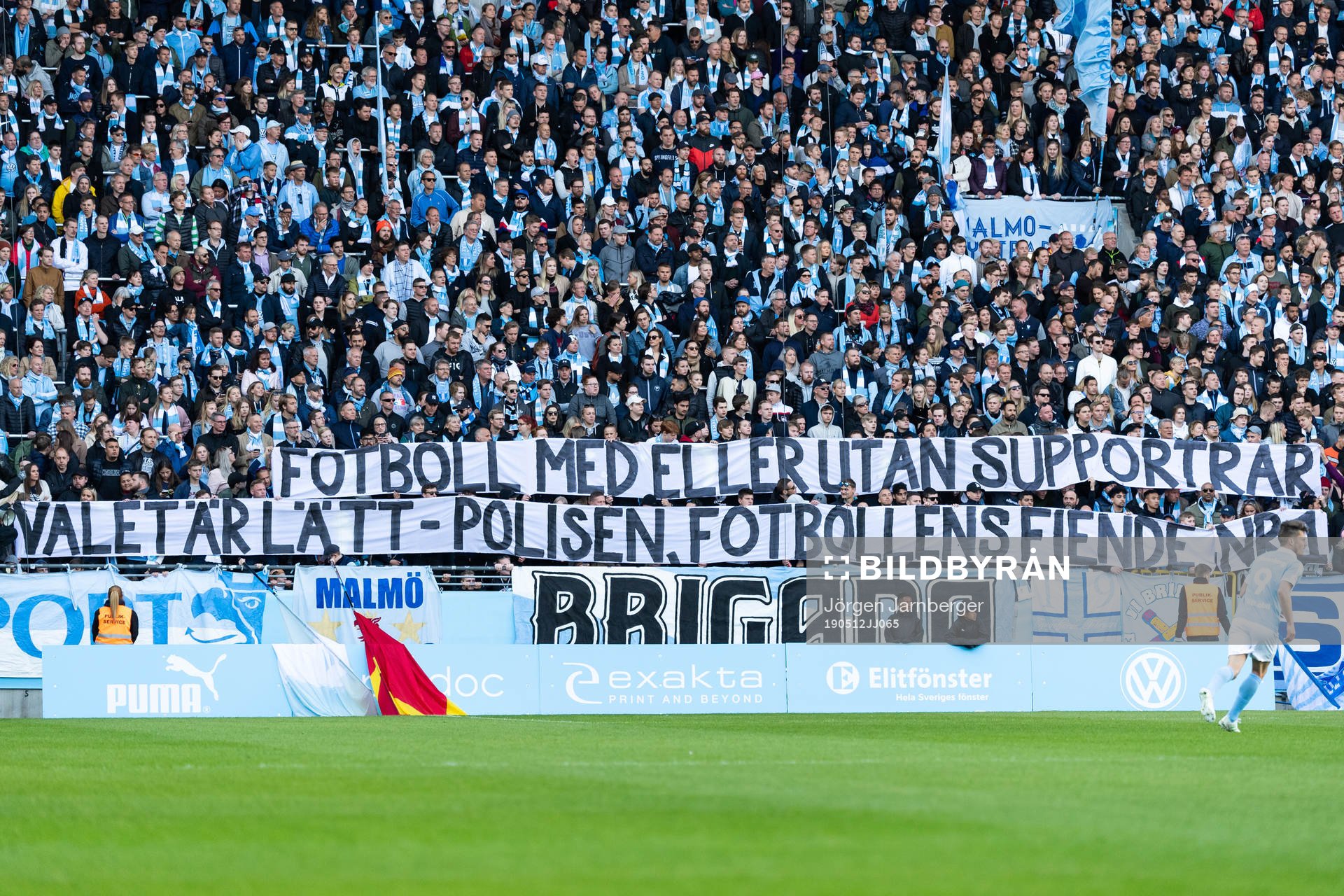 Banderoll hos Malmö FFs supportrar