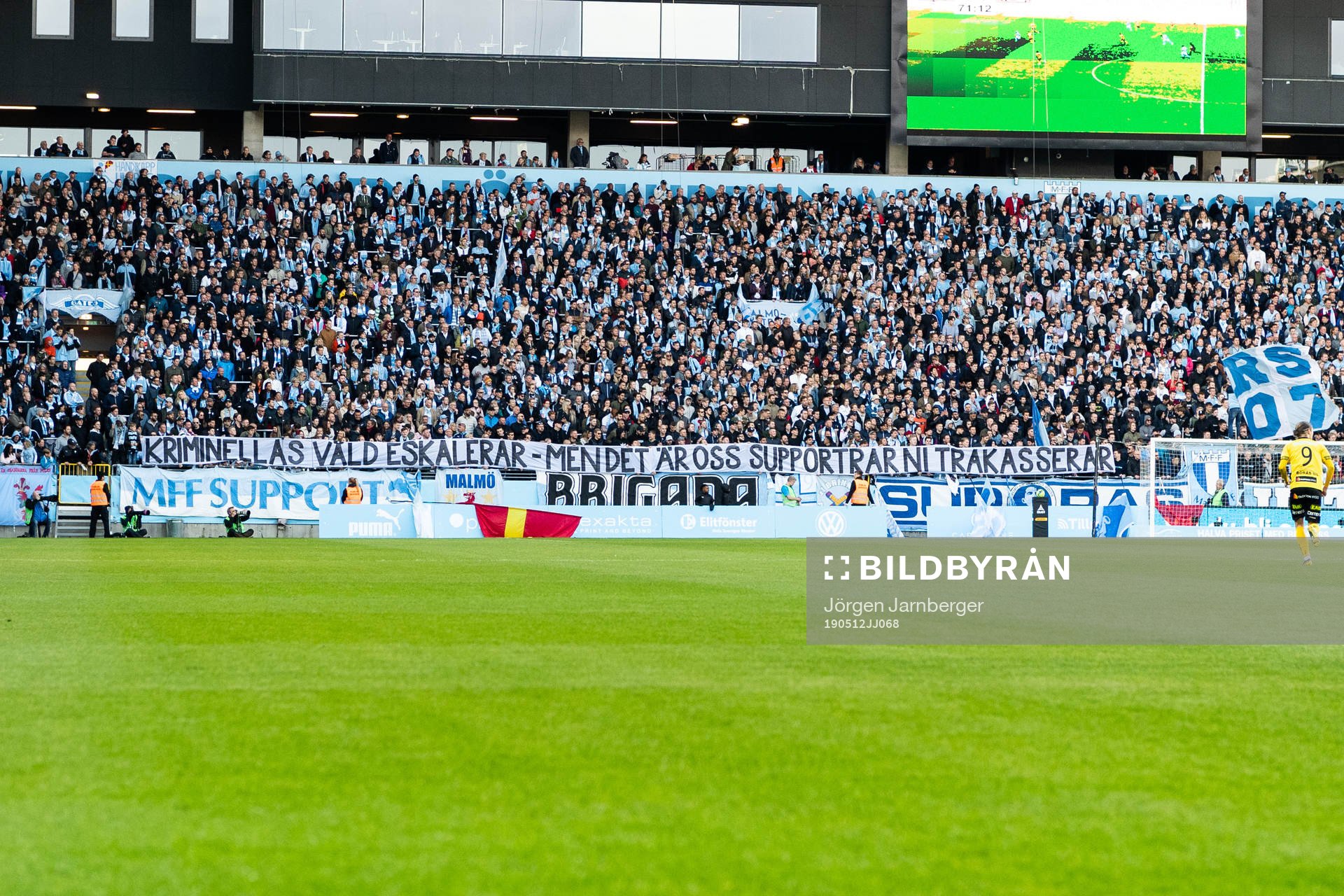 Banderoll hos Malmö FFs supportrar