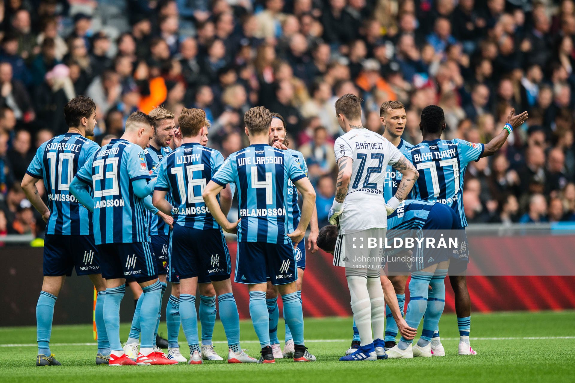 Djurgårdens spelare samlade