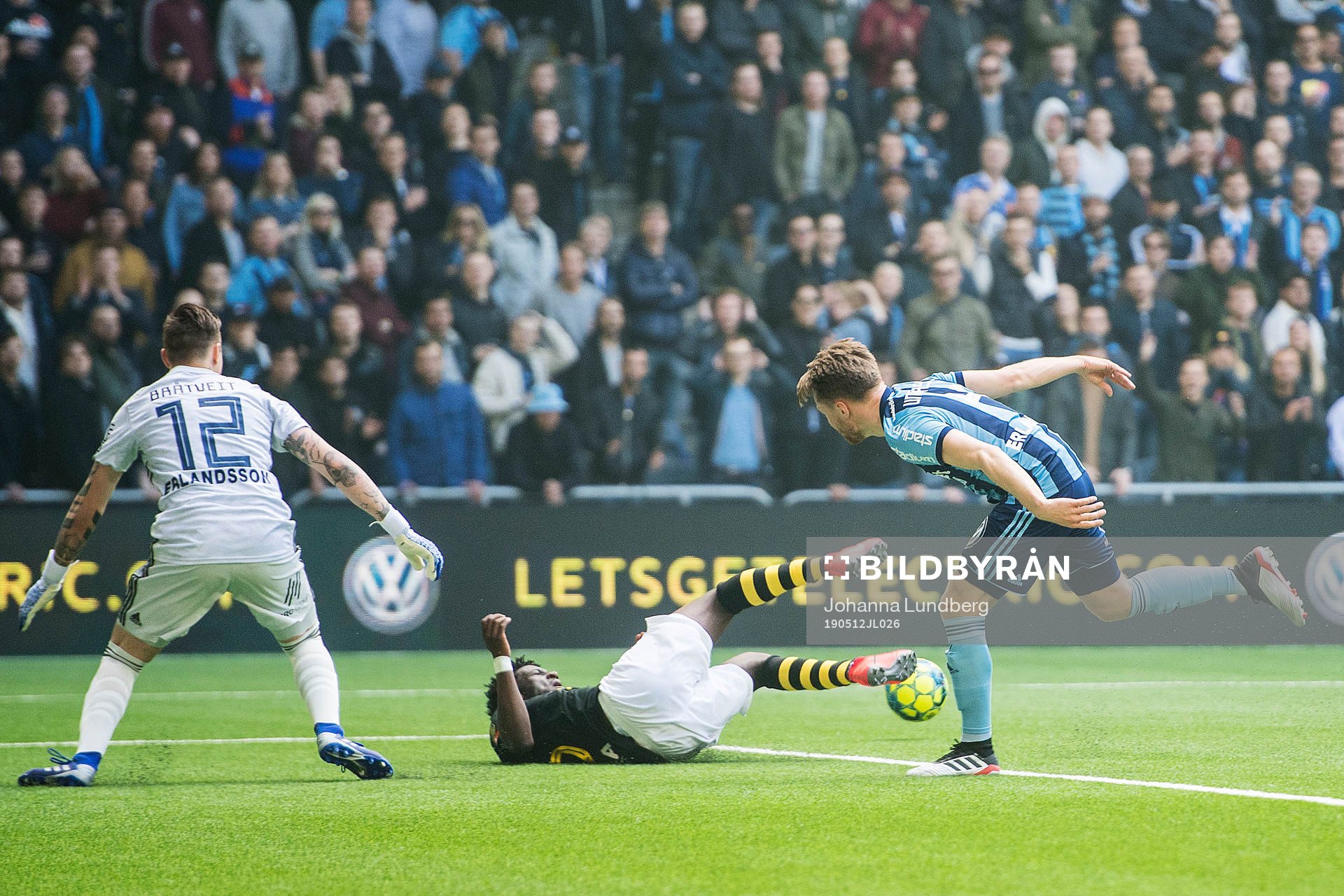 Djurgårdens målvakt Per Kristian Bråtveit och Jacob Une