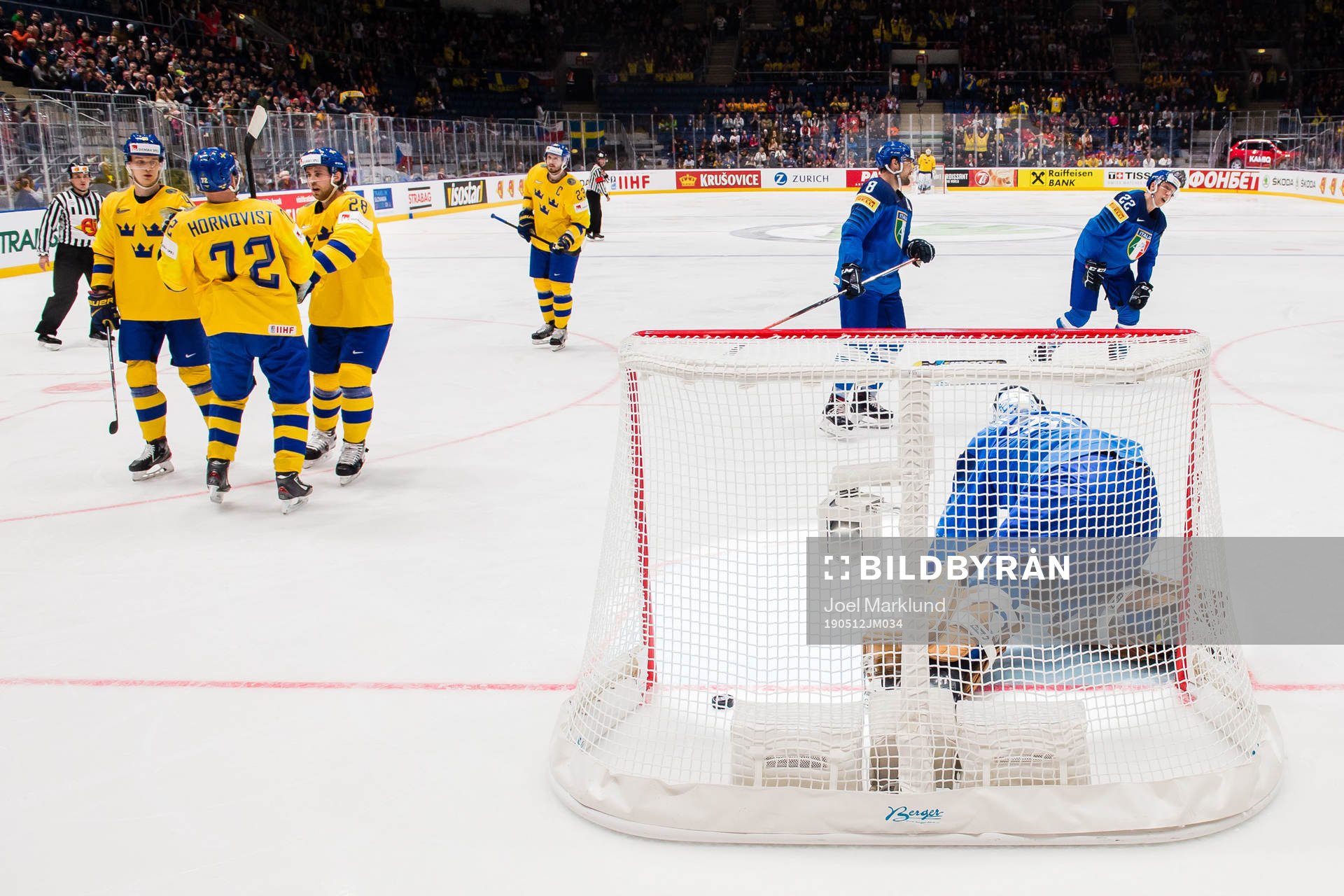 Elias Pettersson, Patric Hörnqvist and Lukas Bengtsson of