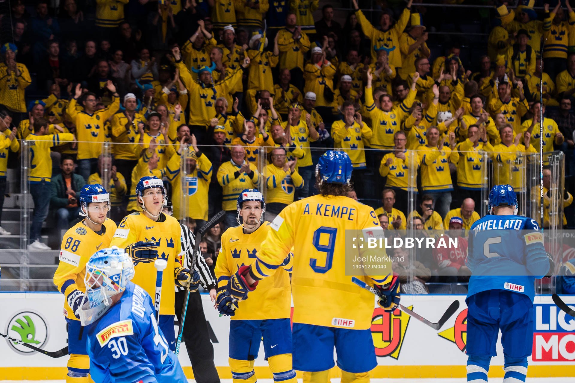 William Nylander, Oskar Lindblom , Anton Lander and Adrian