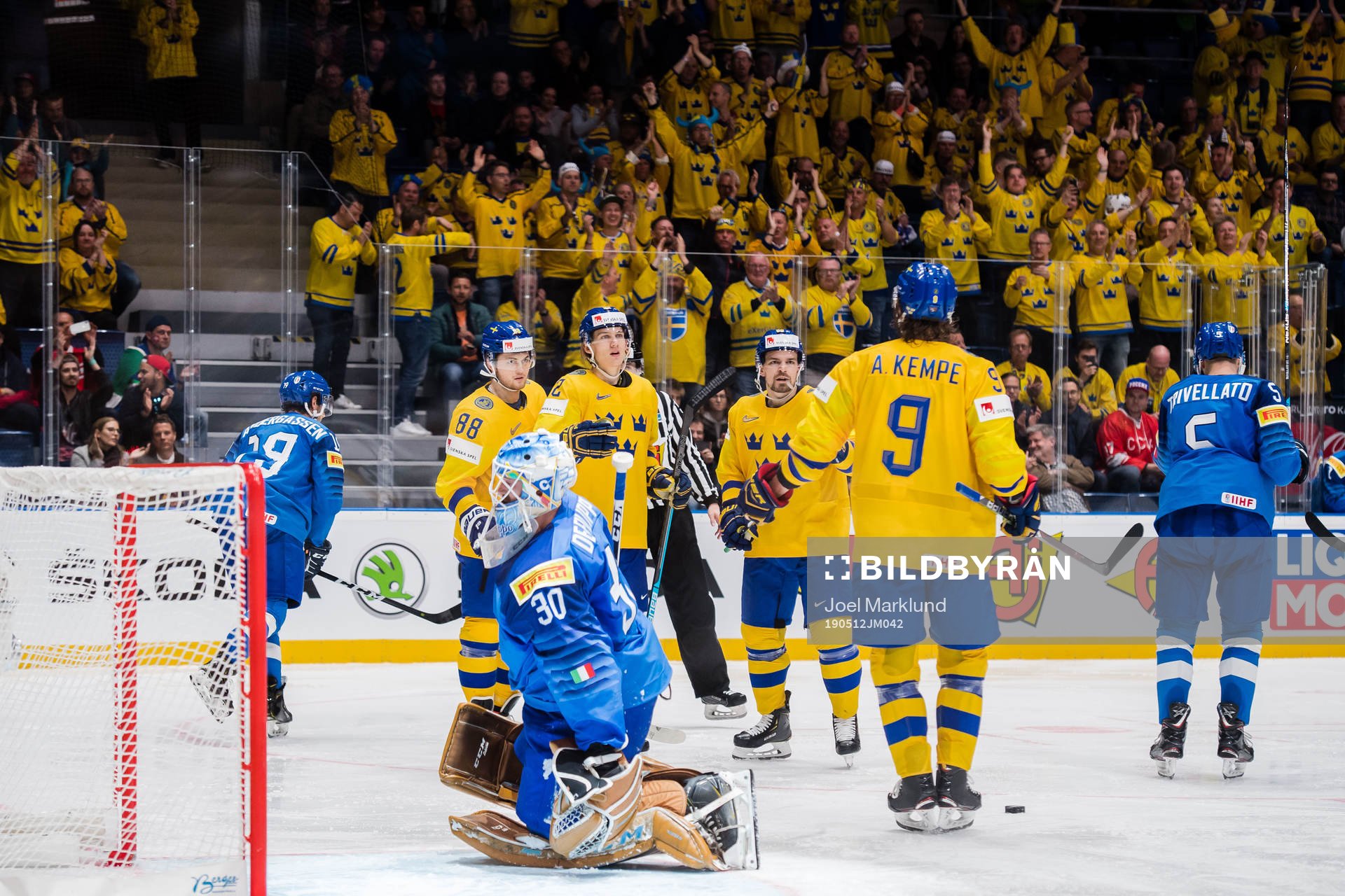 William Nylander, Oskar Lindblom , Anton Lander and Adrian