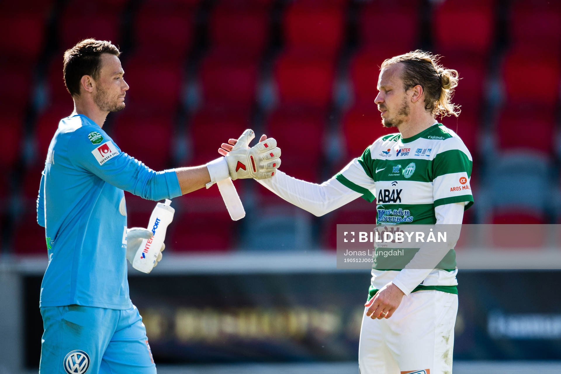 Västerås målvakt Anton Fagerström och Jesper Florén