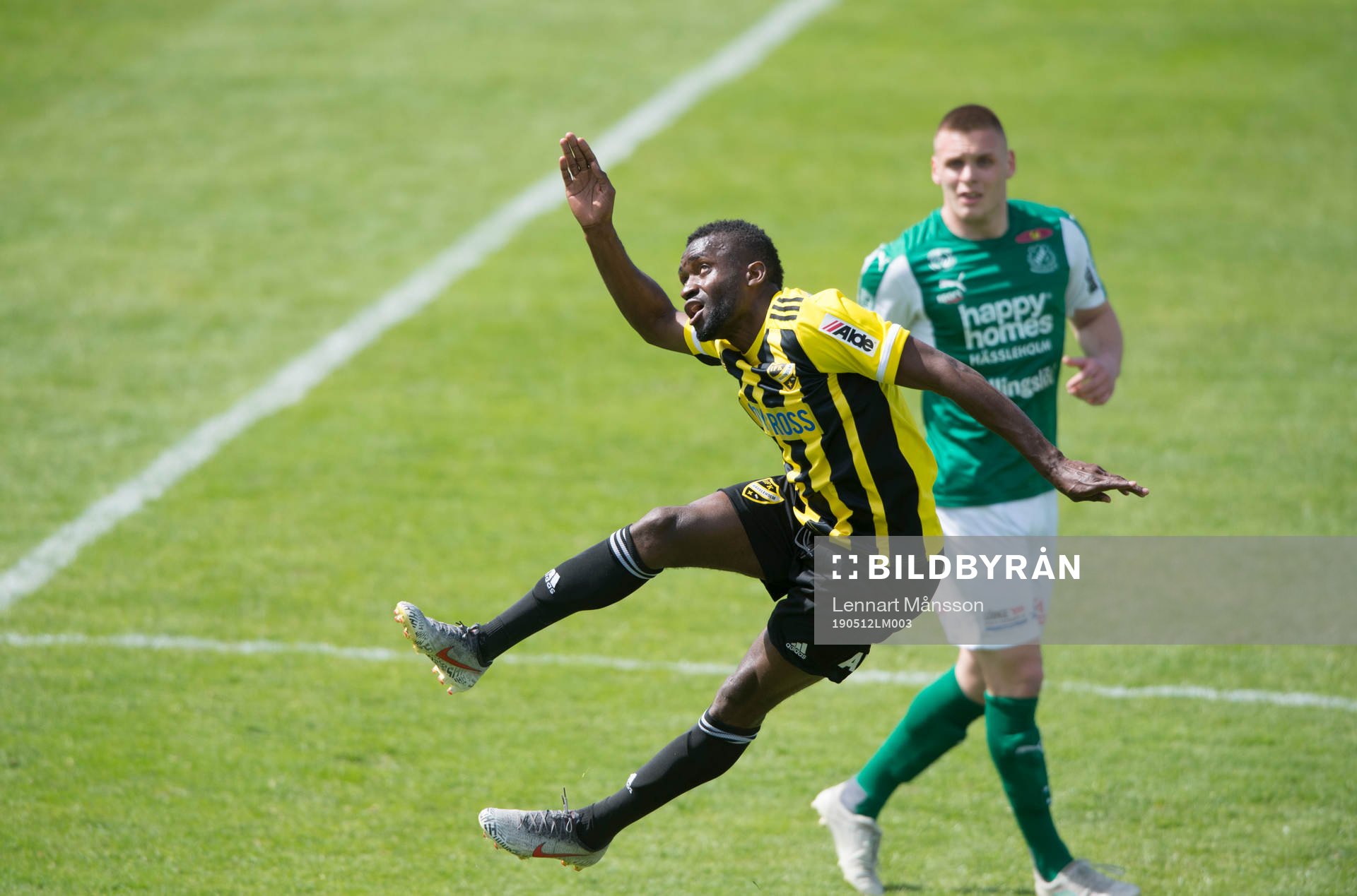 IFK Hässleholms Abelto Ikose i matchen i division 2 mellan
