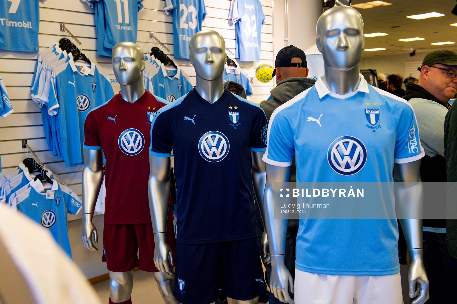 Malmö FFs hemmaställ, bortaställ och reservställ på