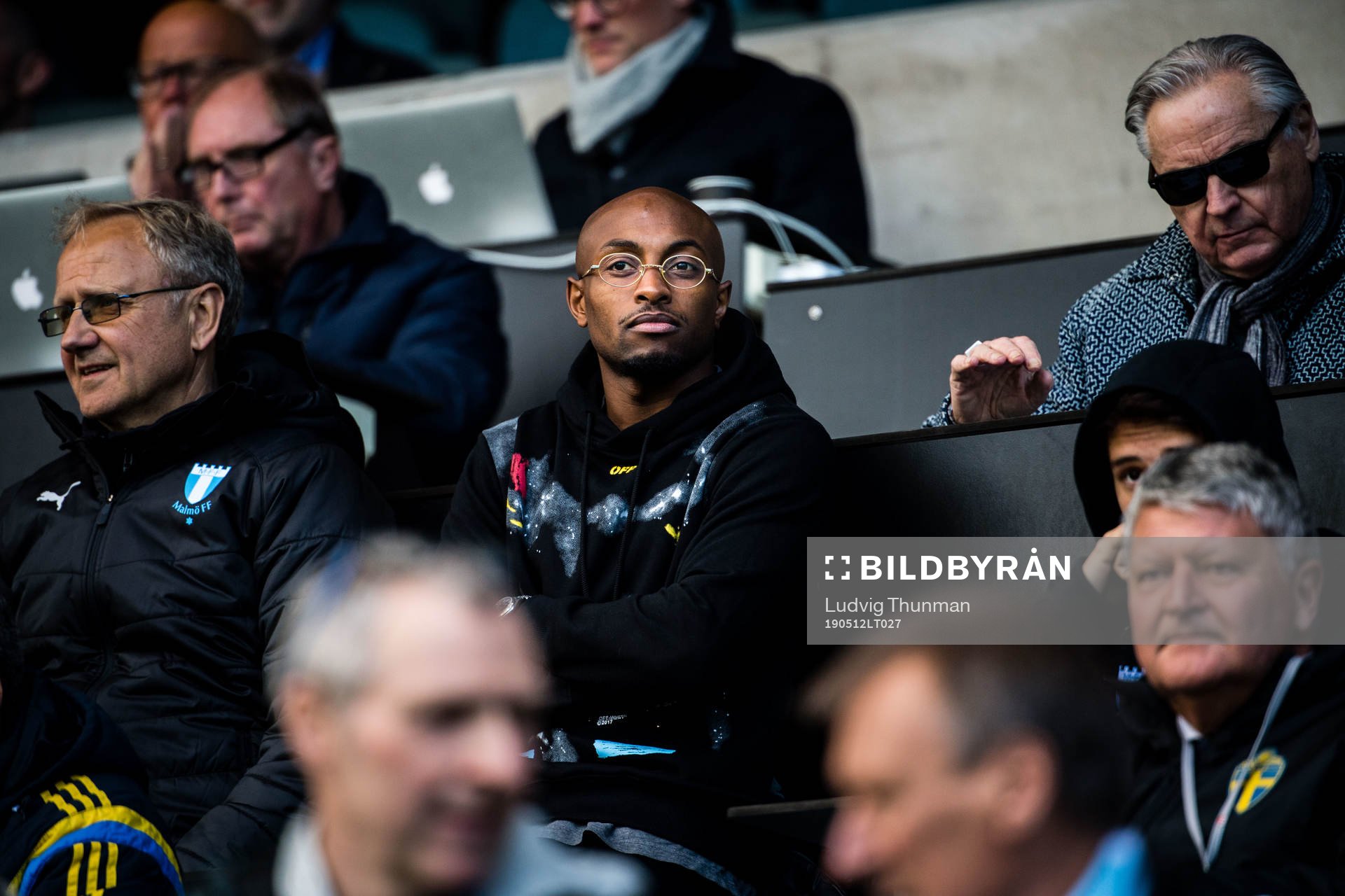 Malmö FFs Fouad Bachirou på läktaren